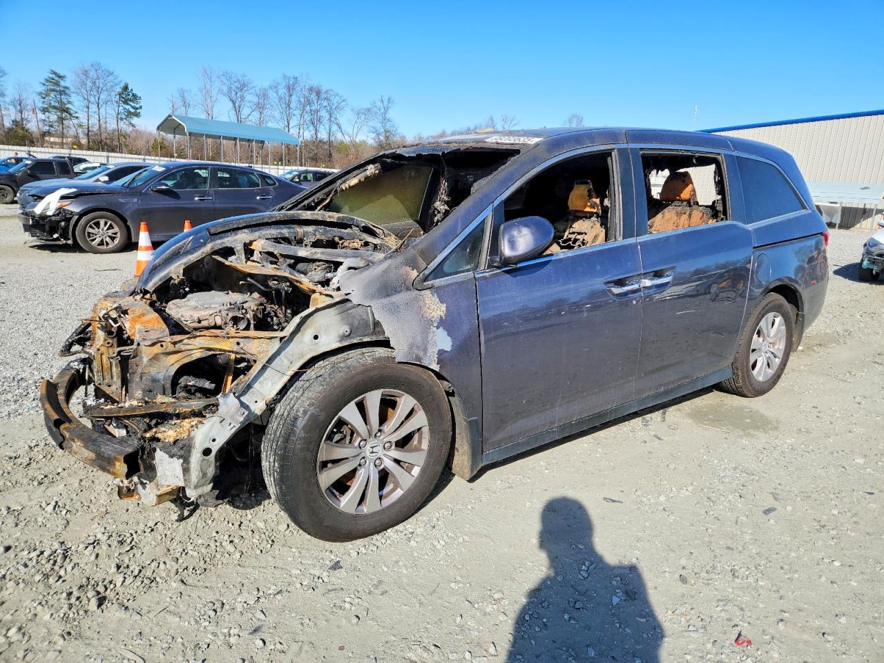 2014 Honda Odyssey EX, VIN 5FNRL5H48EB090252 — Burn