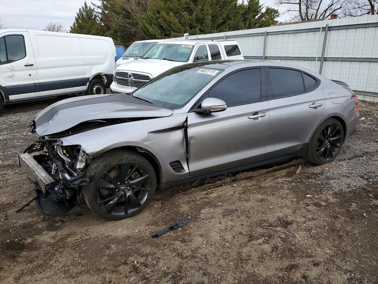 2022 Genesis G70 3.3T, VIN KMTG54TE8NU085380 — Front end
