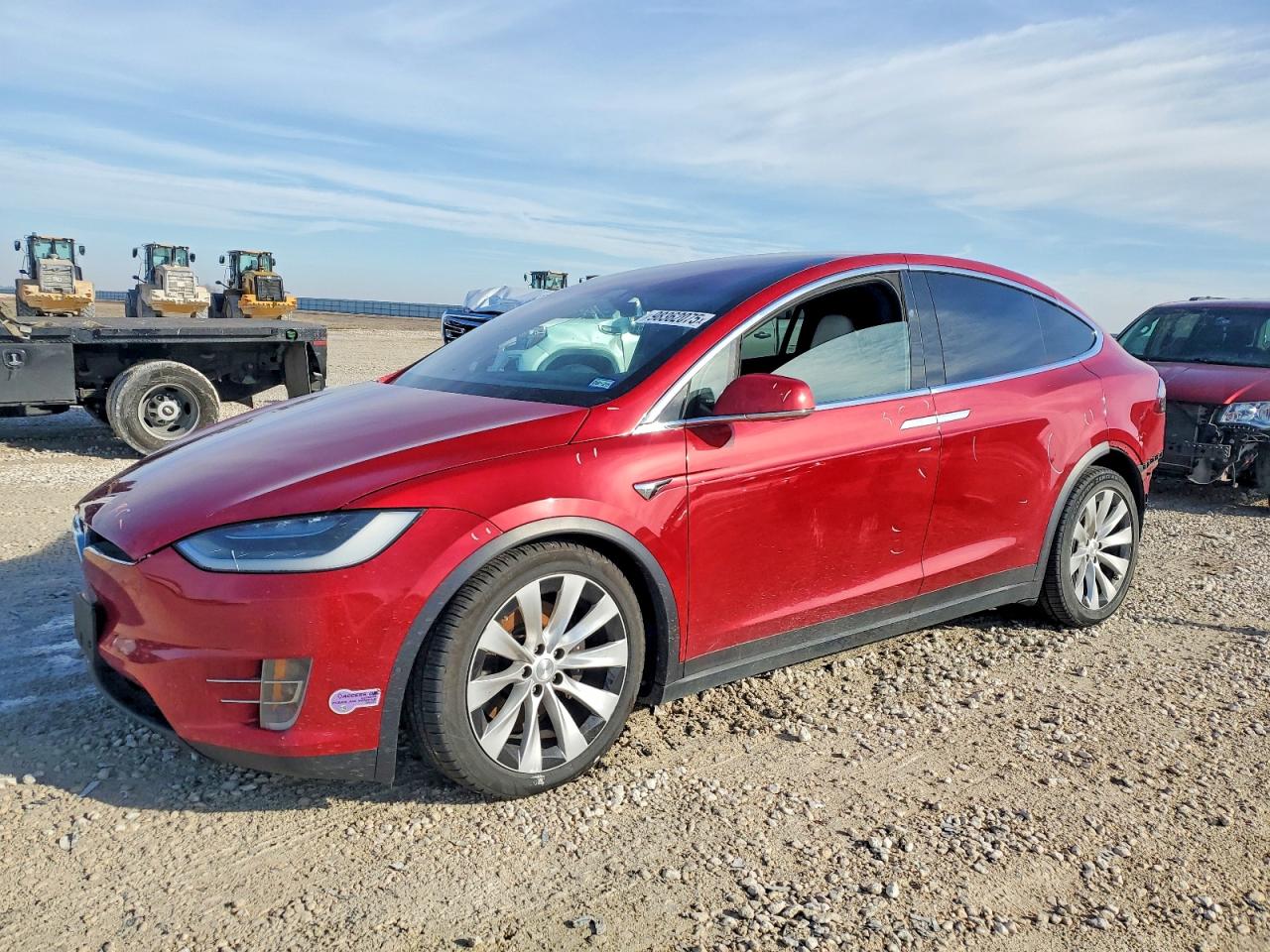 2019 Tesla Model X 75D, VIN 5YJXCAE25KF188752 — Rear end