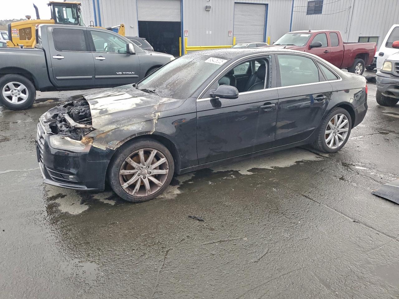 2013 Audi A4 Prestige, VIN WAUKFAFL9DN018288 — Engine fire