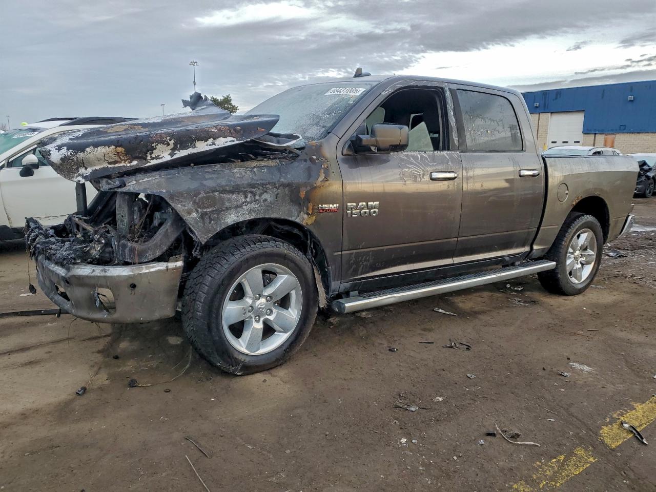 2016 Ram 1500 Big Horn, VIN 3C6RR7LT8GG344944 — Engine fire
