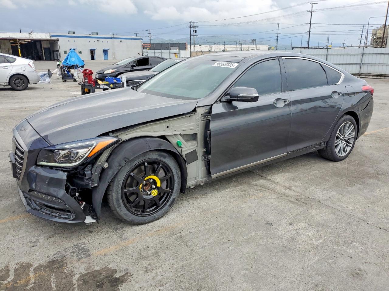 2019 Genesis G80 3.8L, VIN KMTFN4JE0KU309736 — Front end