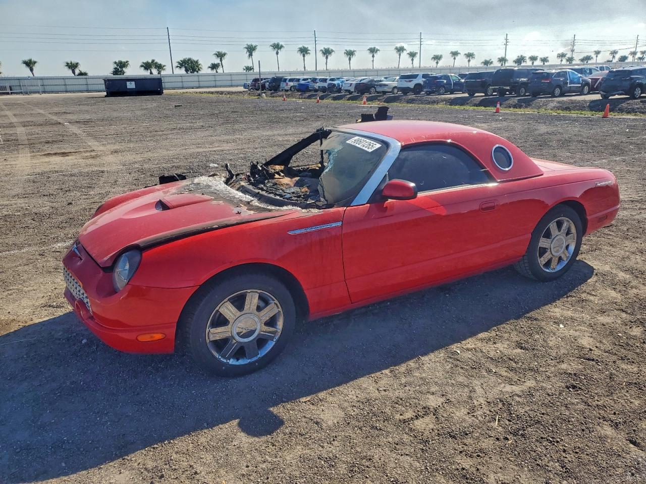 2005 Ford Thunderbird Deluxe, VIN 1FAHP60A65Y105764 — Пожар
