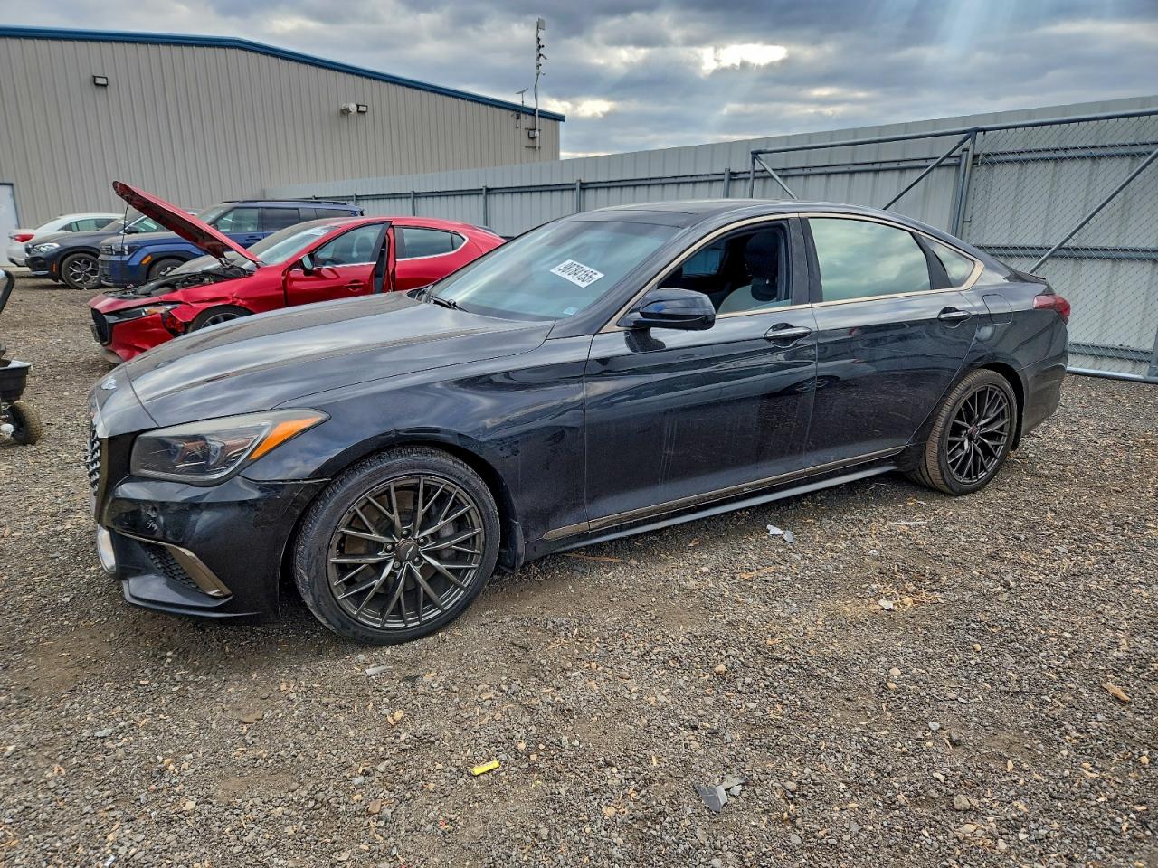 2019 Genesis G80 Sport, VIN KMTFN4JB0KU314702 — Front end