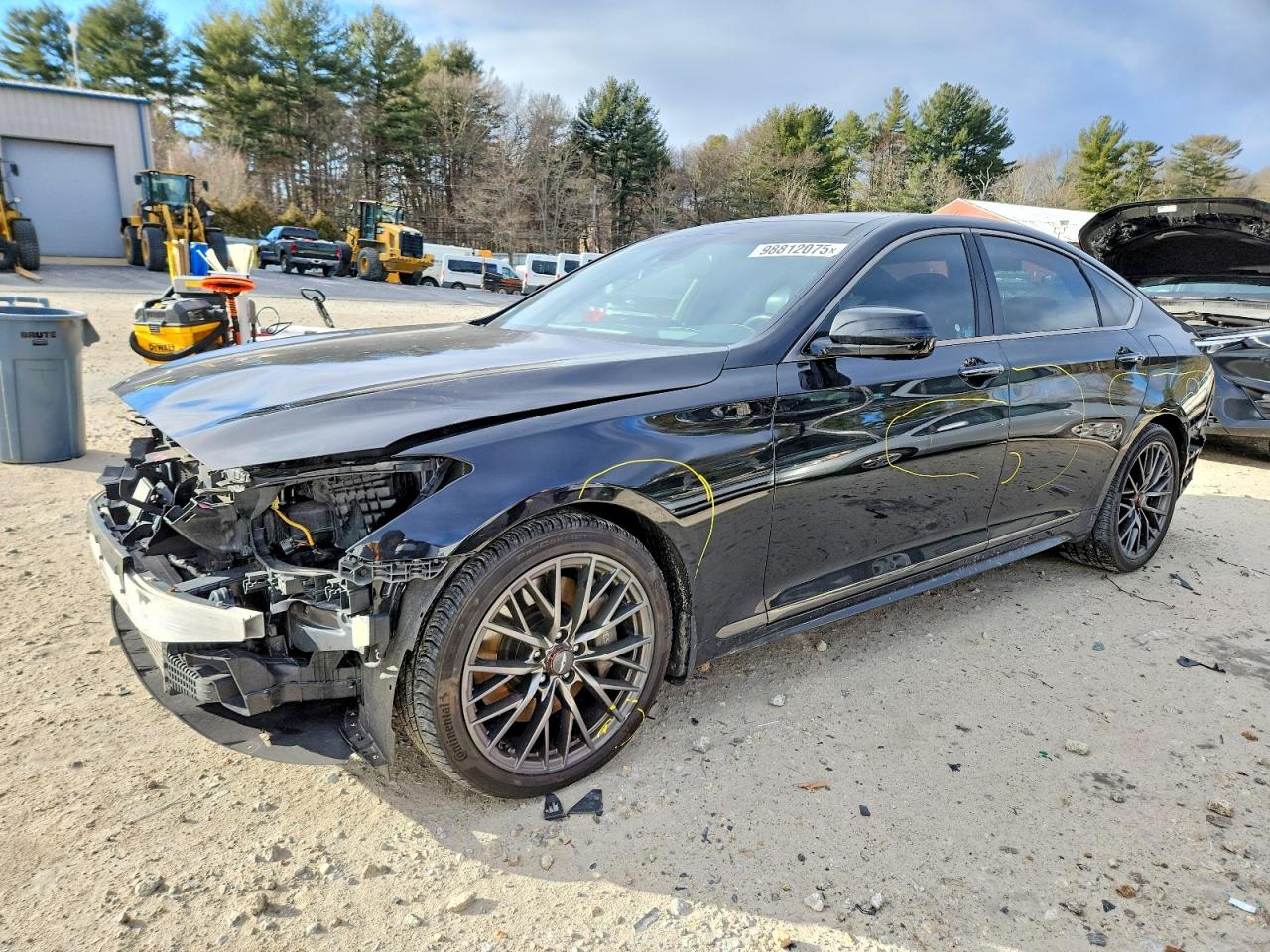 2019 Genesis G80 Sport, VIN KMTFN4JB1KU306916 — Front end