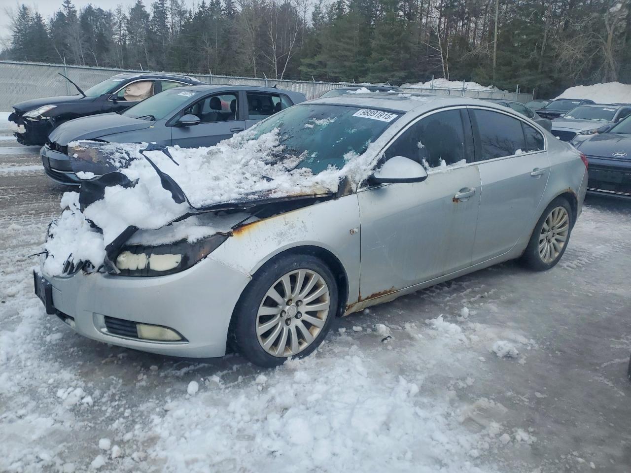 2011 Buick Regal CXL RL2, VIN W04GP5ECXB1003523 — Engine fire