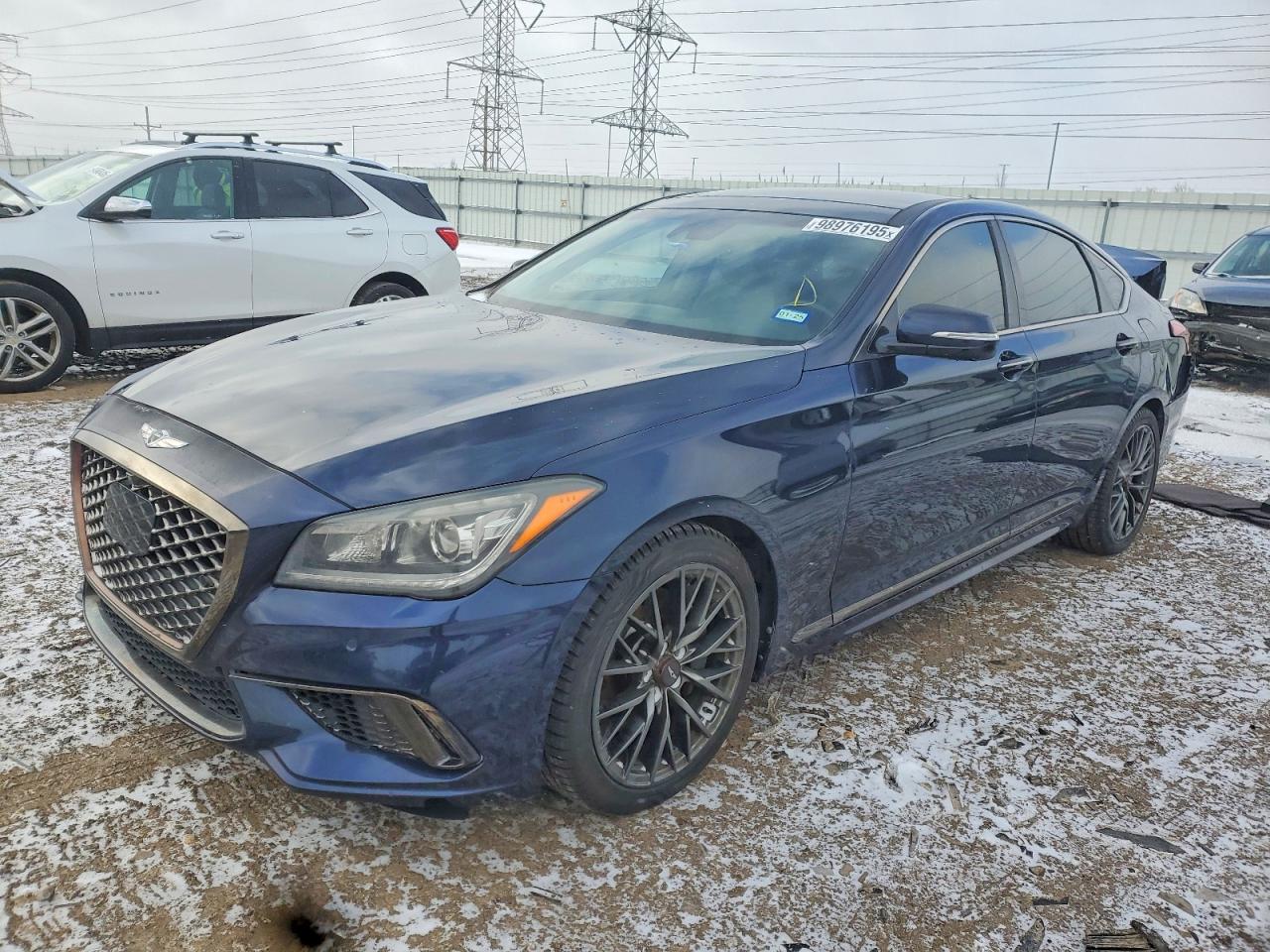 2019 Genesis G80 3.8L, VIN KMHGN4JE7KU288446 — Rear end