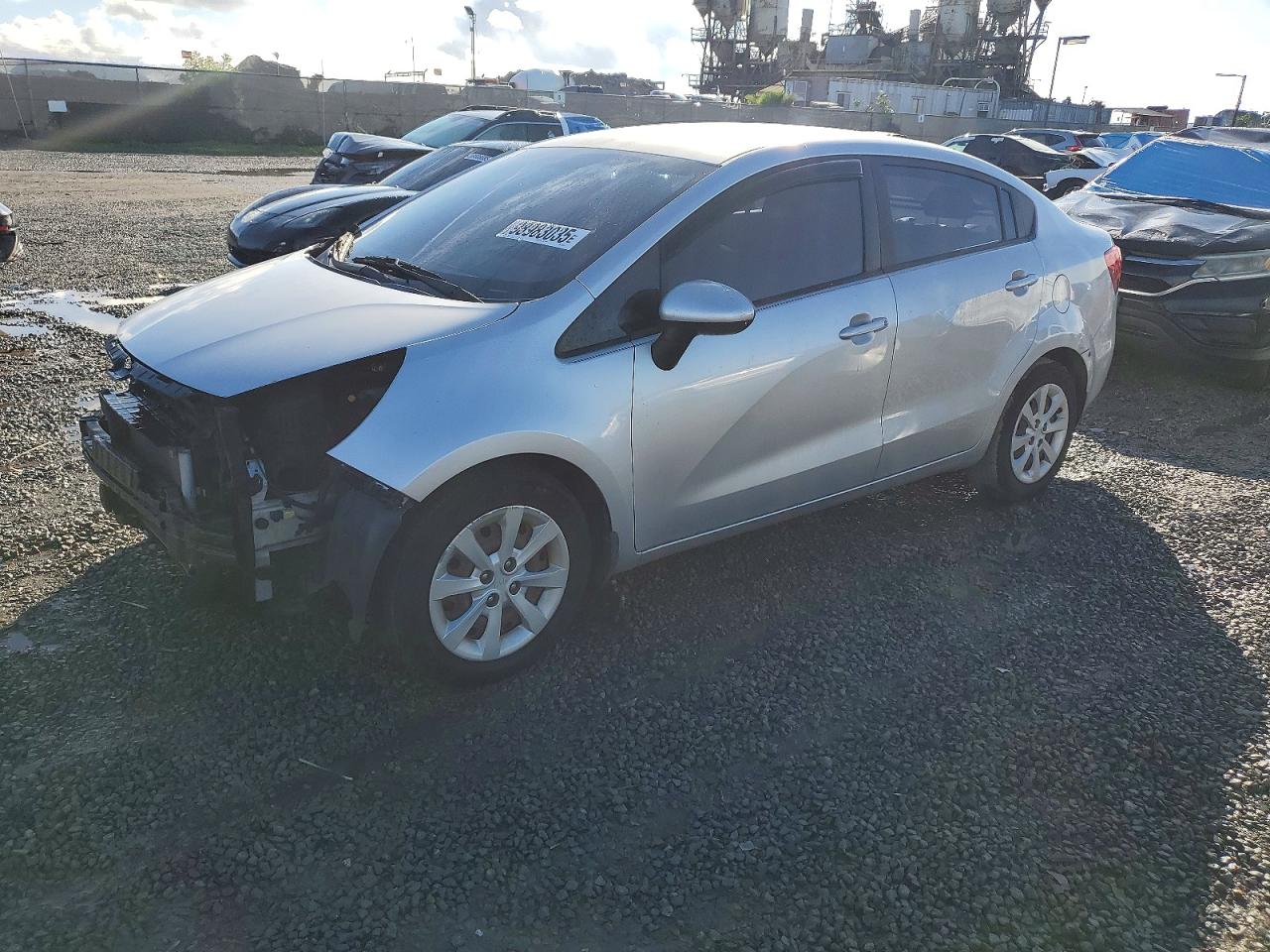 2013 Kia Rio LX, VIN KNADM4A35D6284523 — Front end