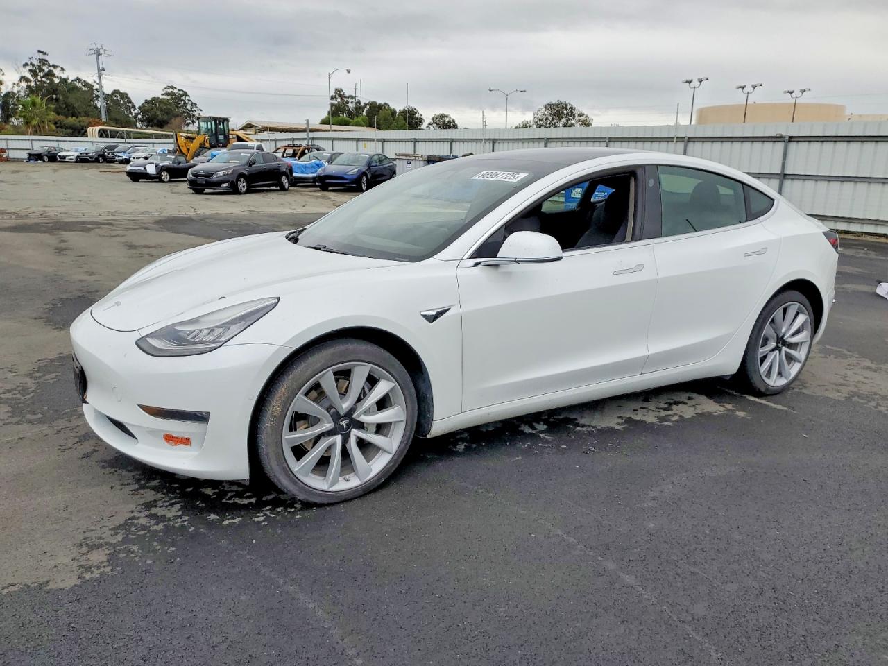 2019 Tesla Model 3 Long Range, VIN 5YJ3E1EB8KF454063 — Interior fire