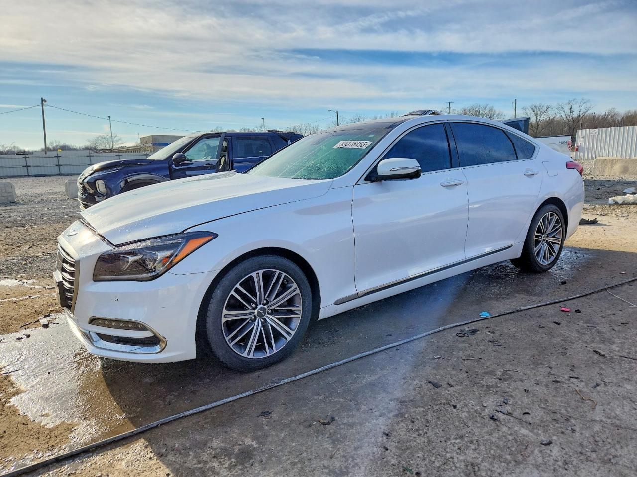 2019 Genesis G80 3.8L, VIN KMTFN4JE8KU305403 — Front end