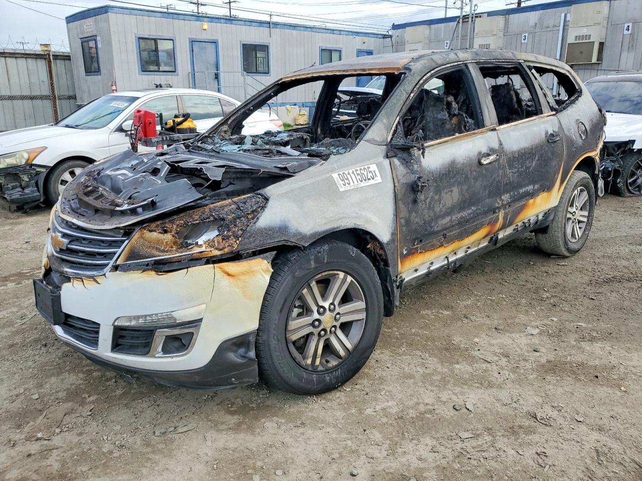 2017 Chevrolet Traverse LT, VIN 1GNKRGKD7HJ349192 — Burn