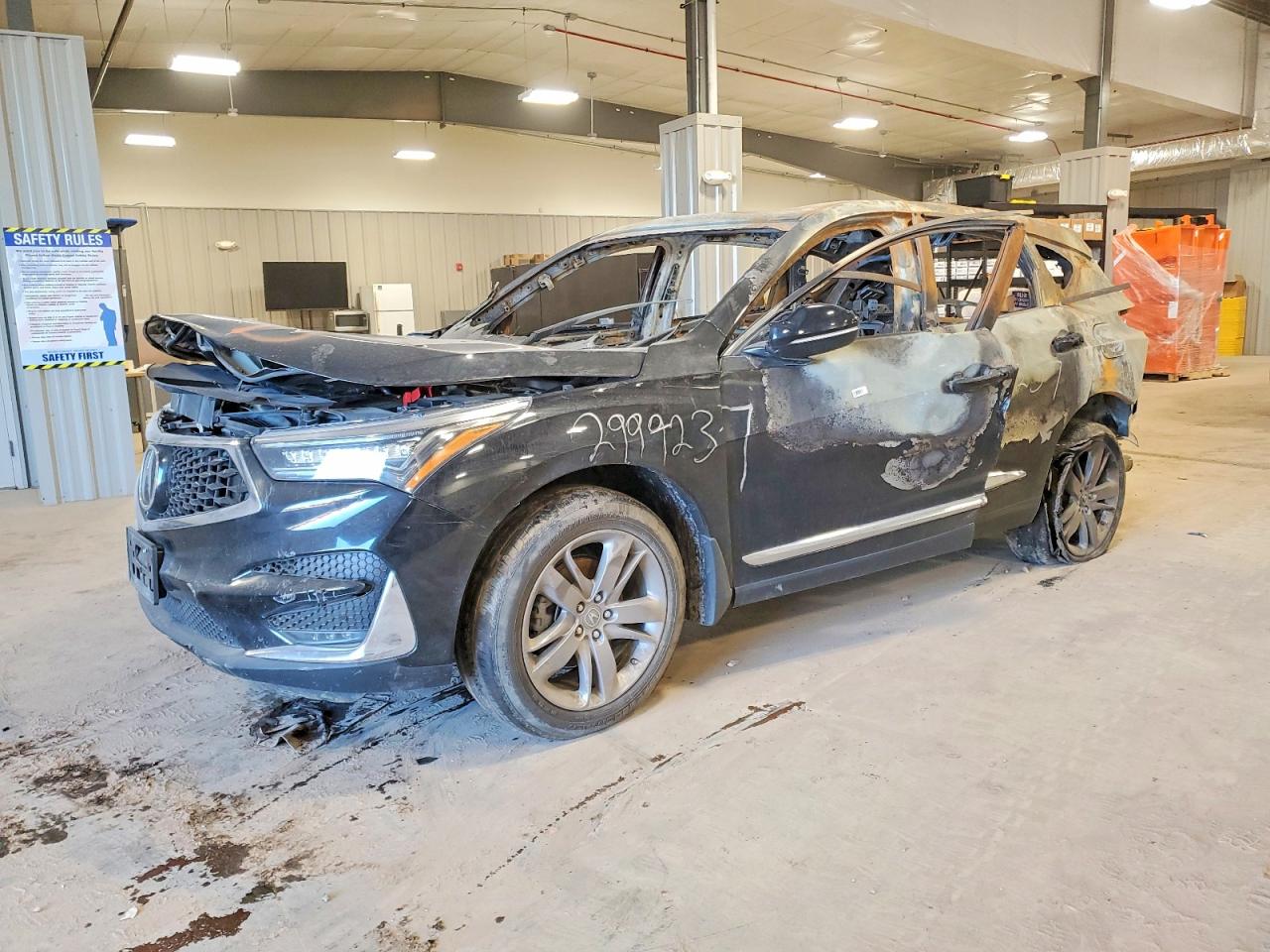 2020 Acura RDX Advance, VIN 5J8TC2H7XLL015854 — Burn