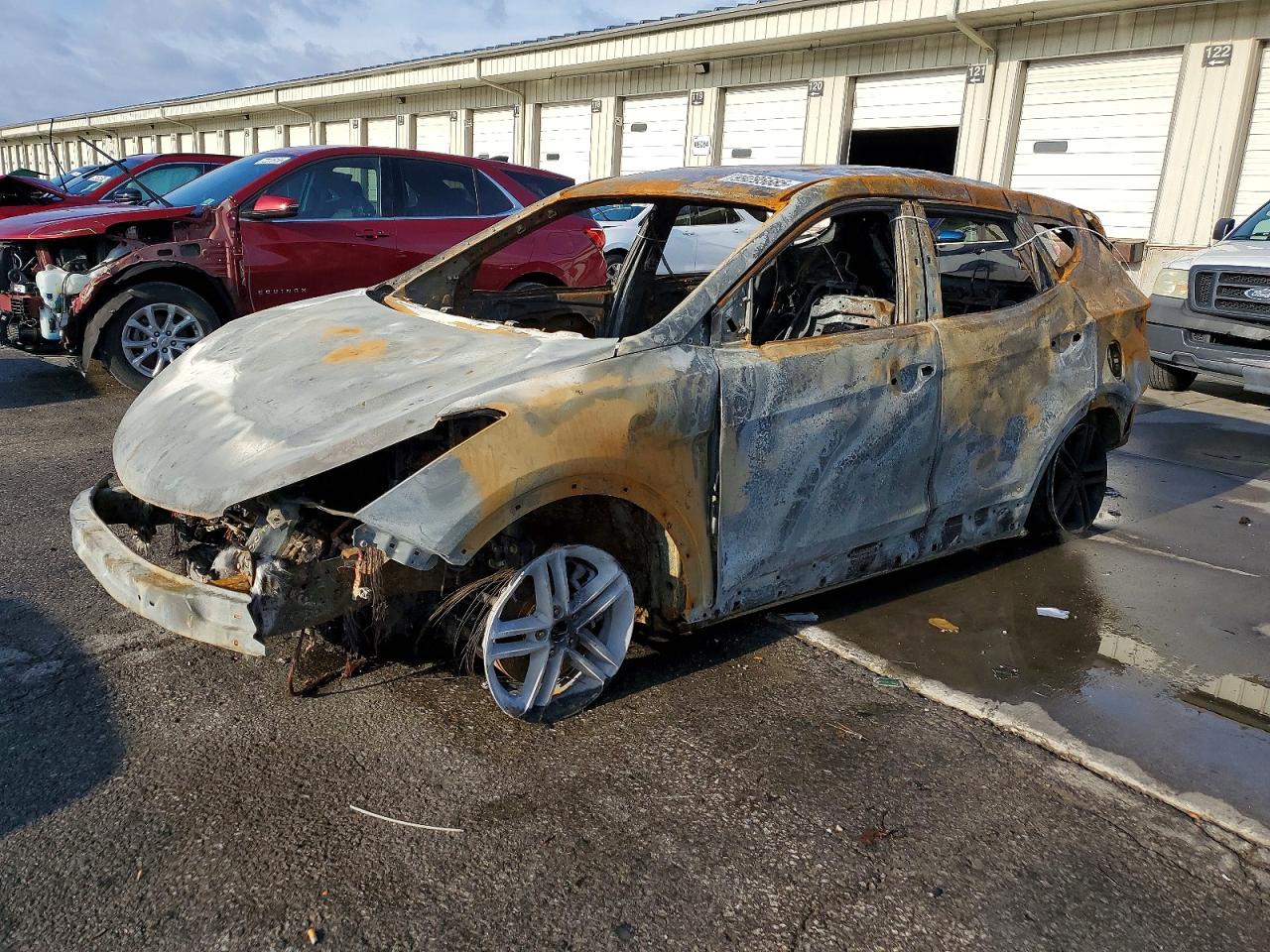 2018 Hyundai Santa Fe 2.4L, VIN 5XYZT3LB1JG567326 — Burn