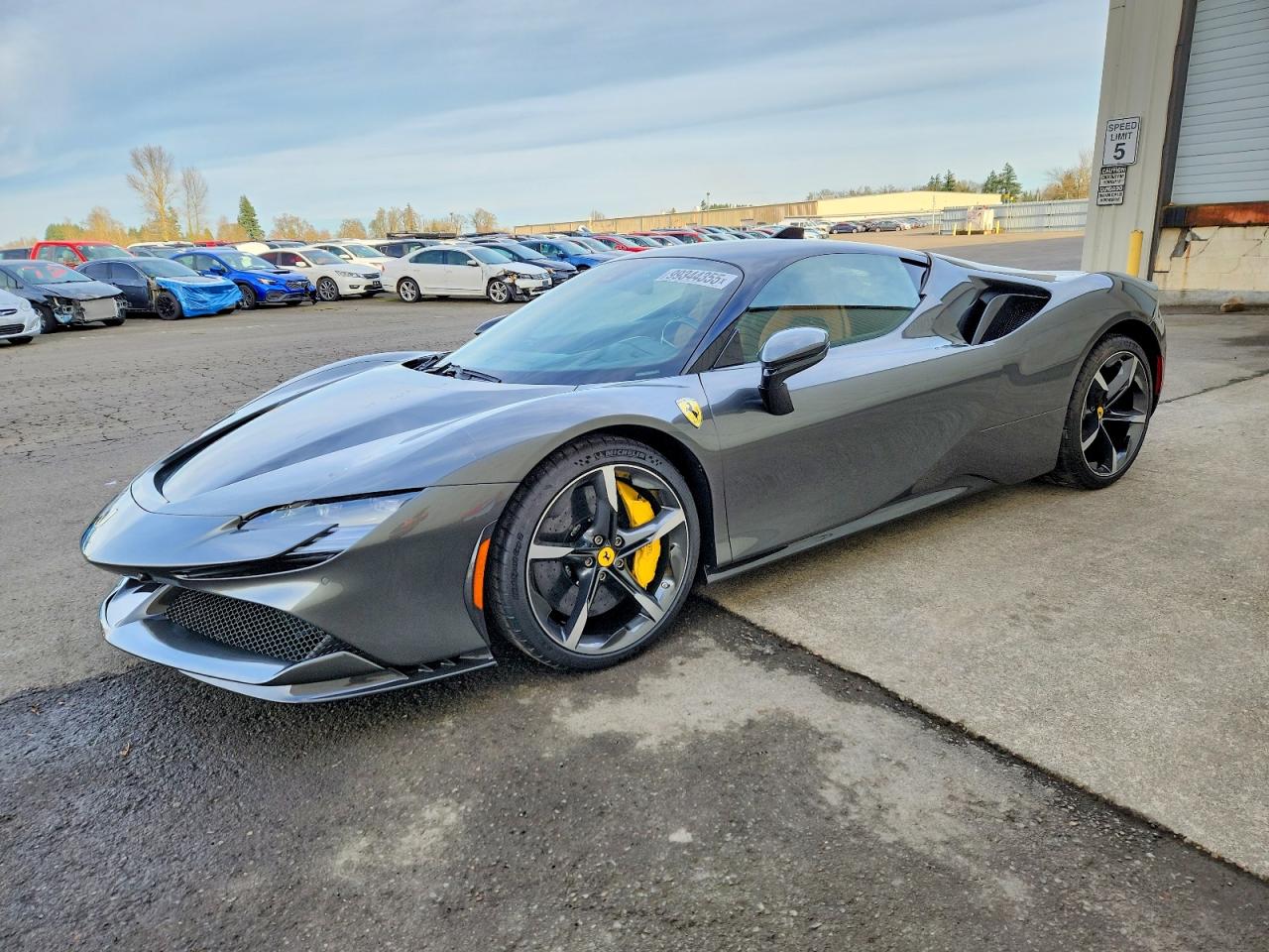 2023 Ferrari SF90, VIN ZFF95NLA2P0293664 — Engine fire
