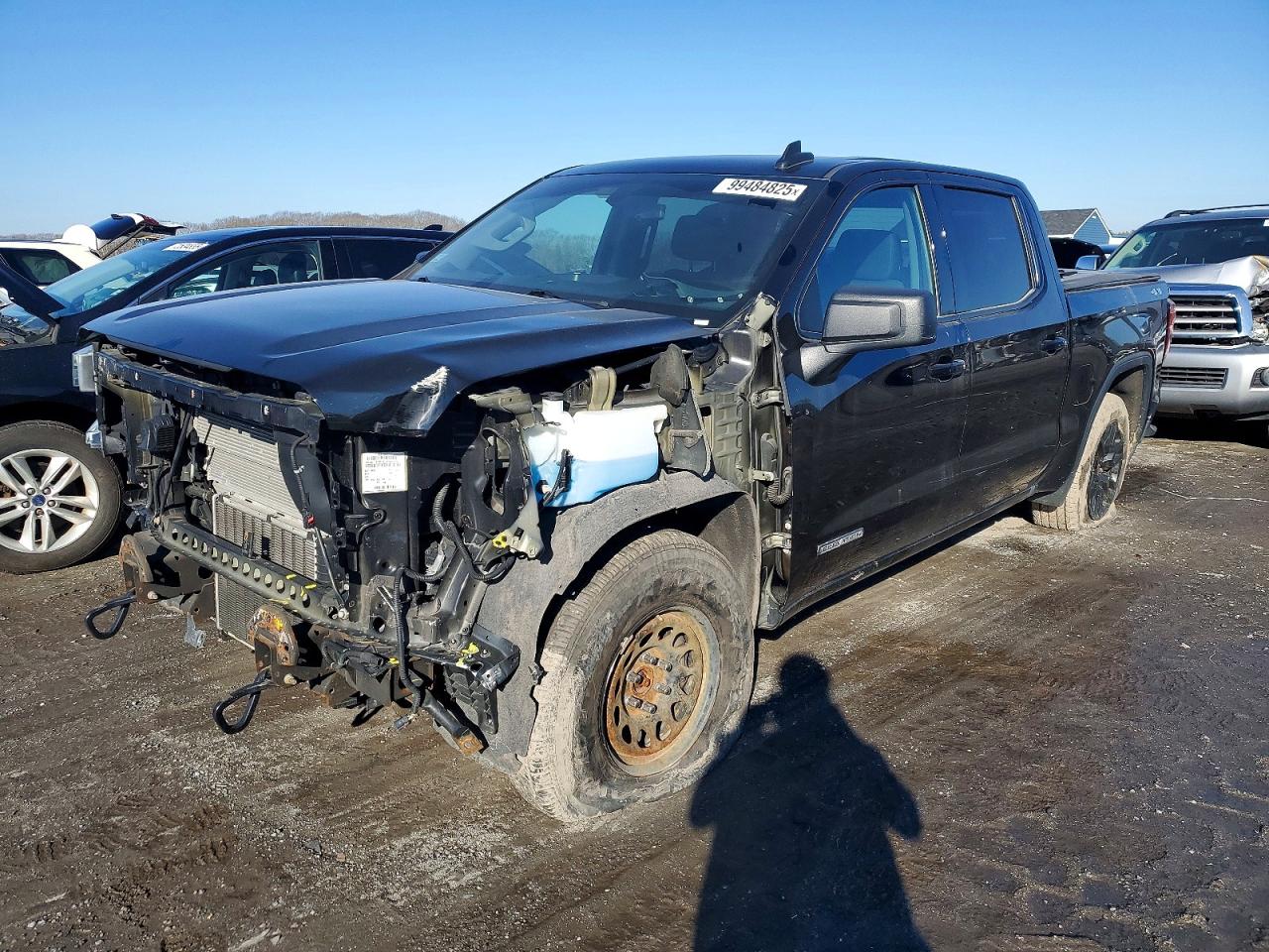 2021 GMC Sierra 1500 Elevation, VIN 3GTU9CET3MG433647 — Frame damage