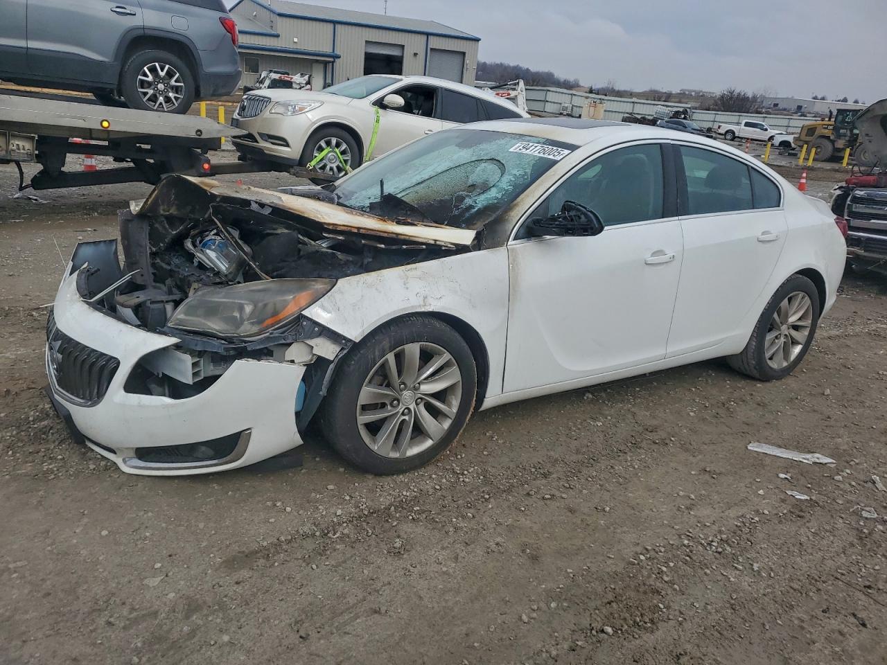 2015 Buick Regal Premium I, VIN 2G4GN5EX8F9197139 — Engine fire