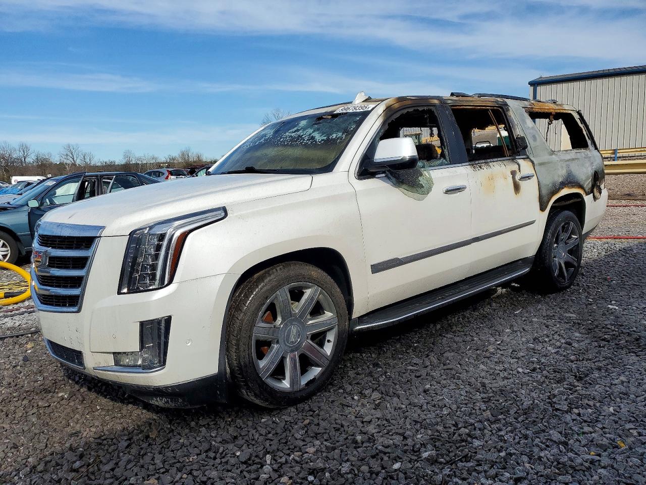 2017 Cadillac Escalade ESV Luxury, VIN 1GYS4HKJ1HR236952 — Burn