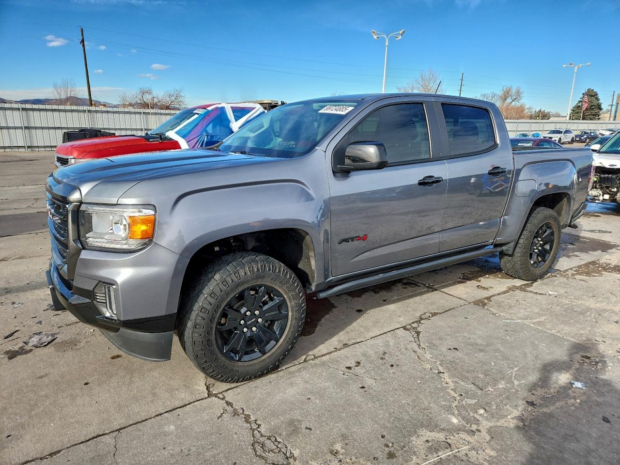 2022 GMC Canyon 4WD AT4, VIN 1GTG6FEN3N1124219 — Rear end
