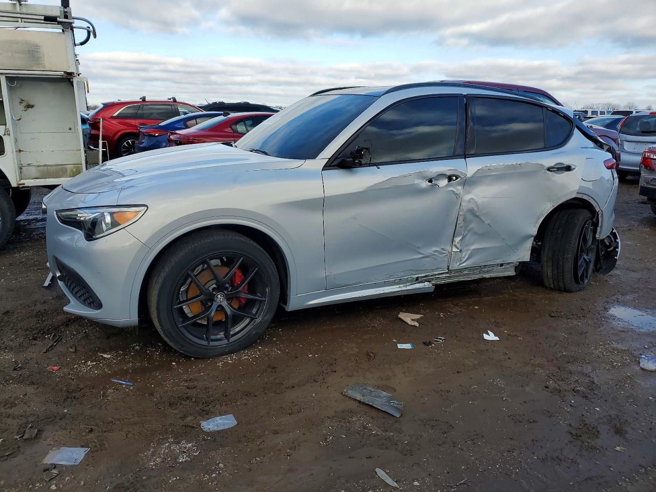 2021 Alfa Romeo Stelvio Ti, VIN ZASPAKBNXM7D14971 — Бок