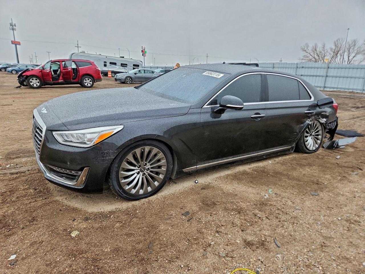 2019 Genesis G90 Ultimate, VIN KMHG54JH9KU053203 — Side