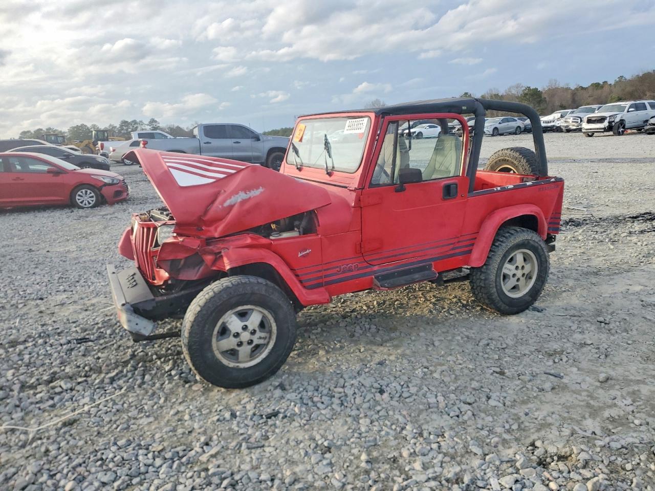 1992 Jeep Wrangler, VIN 2J4FY39SXNJ502156 — Front end