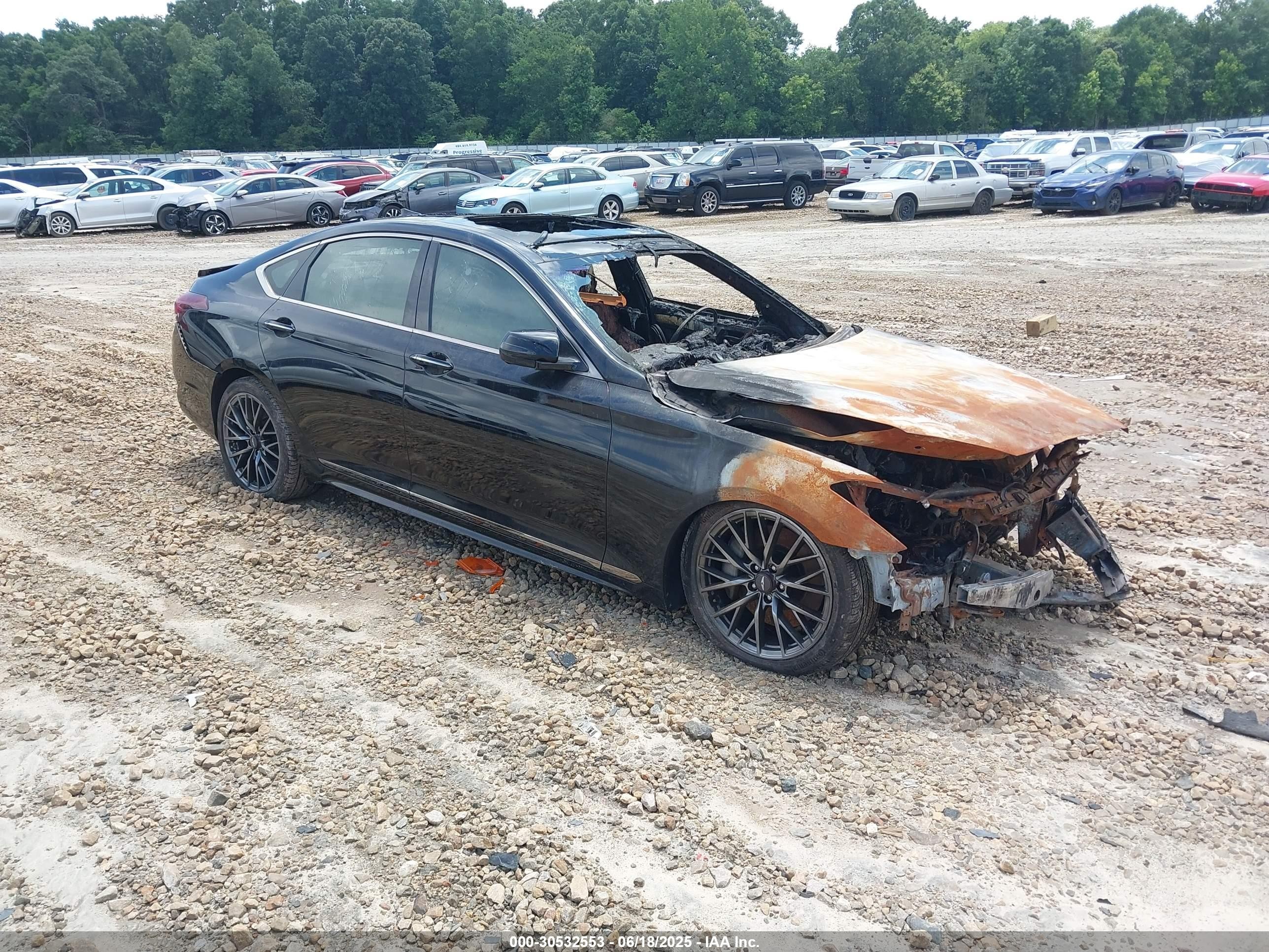 2018 Genesis G80 Sport, VIN KMHGN4JB5JU240335 — Burn