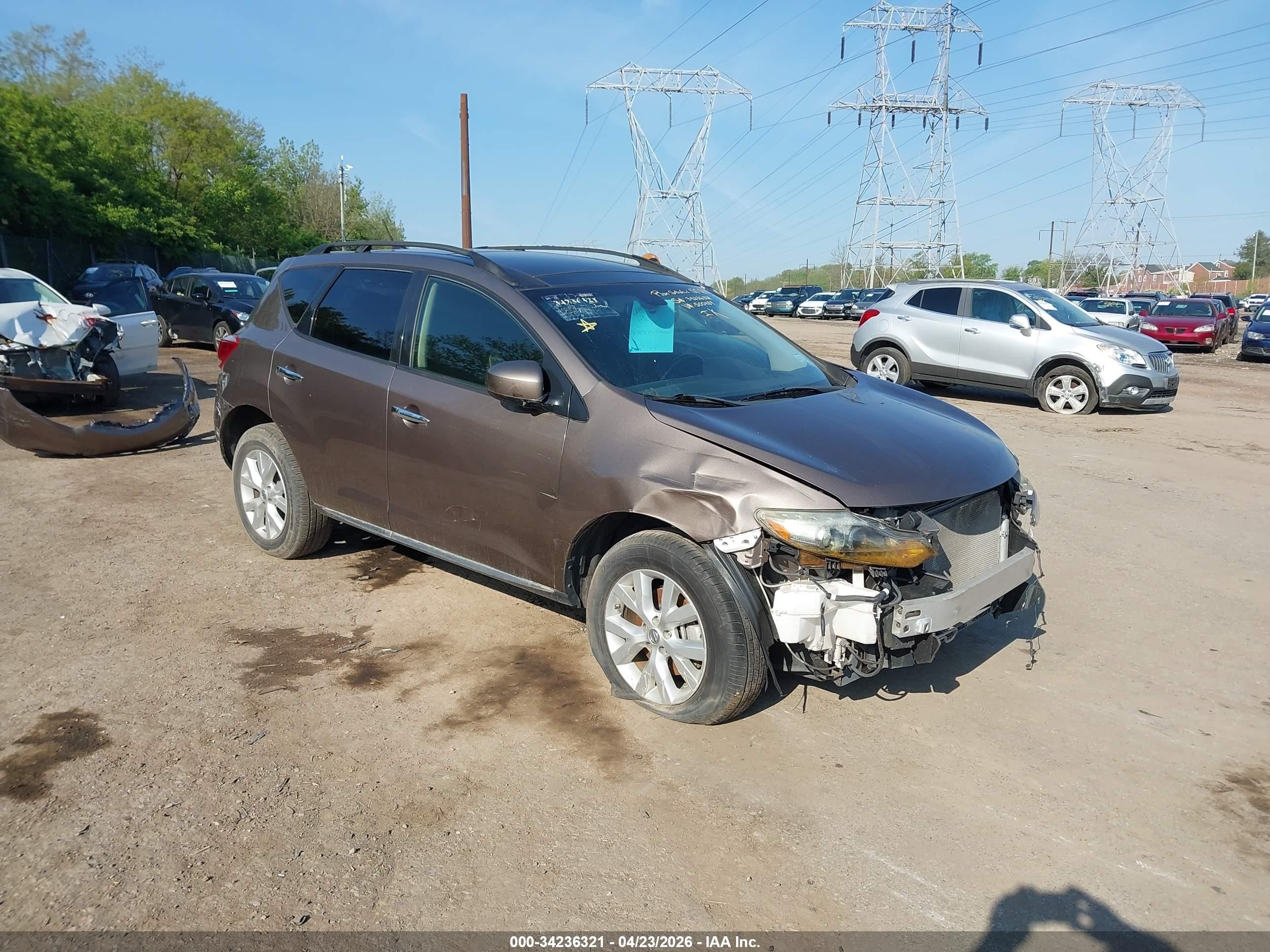 2014 Nissan Murano S, VIN JN8AZ1MW5EW500484 — Перед