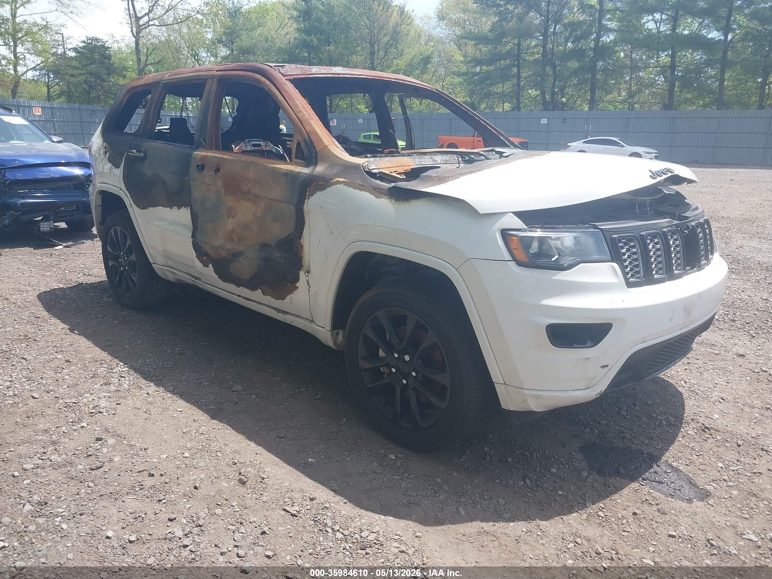 2021 Jeep Grand Cherokee Laredo X, VIN 1C4RJFAG9MC779258 — Interior fire