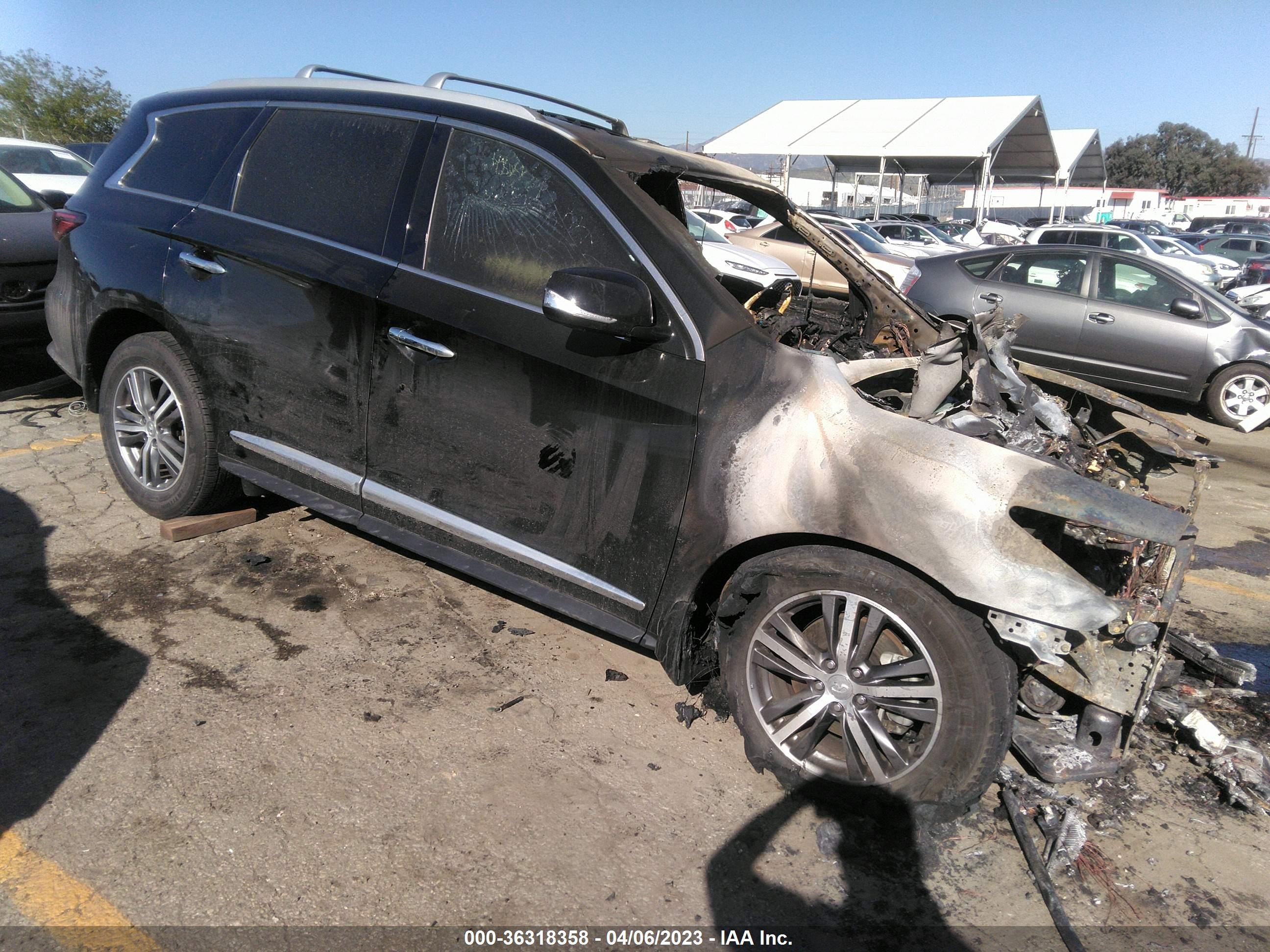 2020 Infiniti QX60 Luxe, VIN 5N1DL0MN4LC535376 — Interior fire