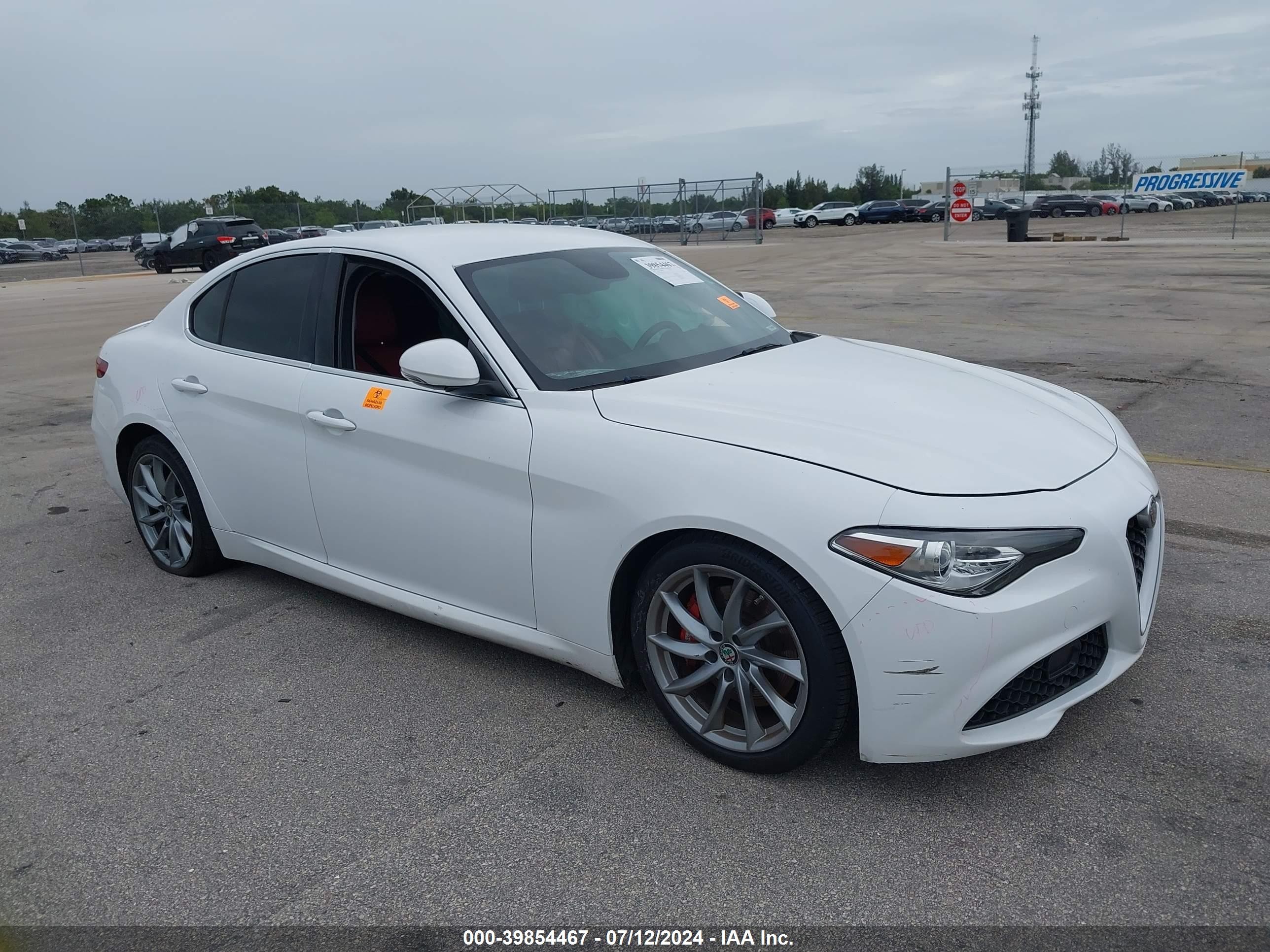 2019 Alfa Romeo Giulia, VIN ZARFAMAN2K7598133 — Biohazard / chemical