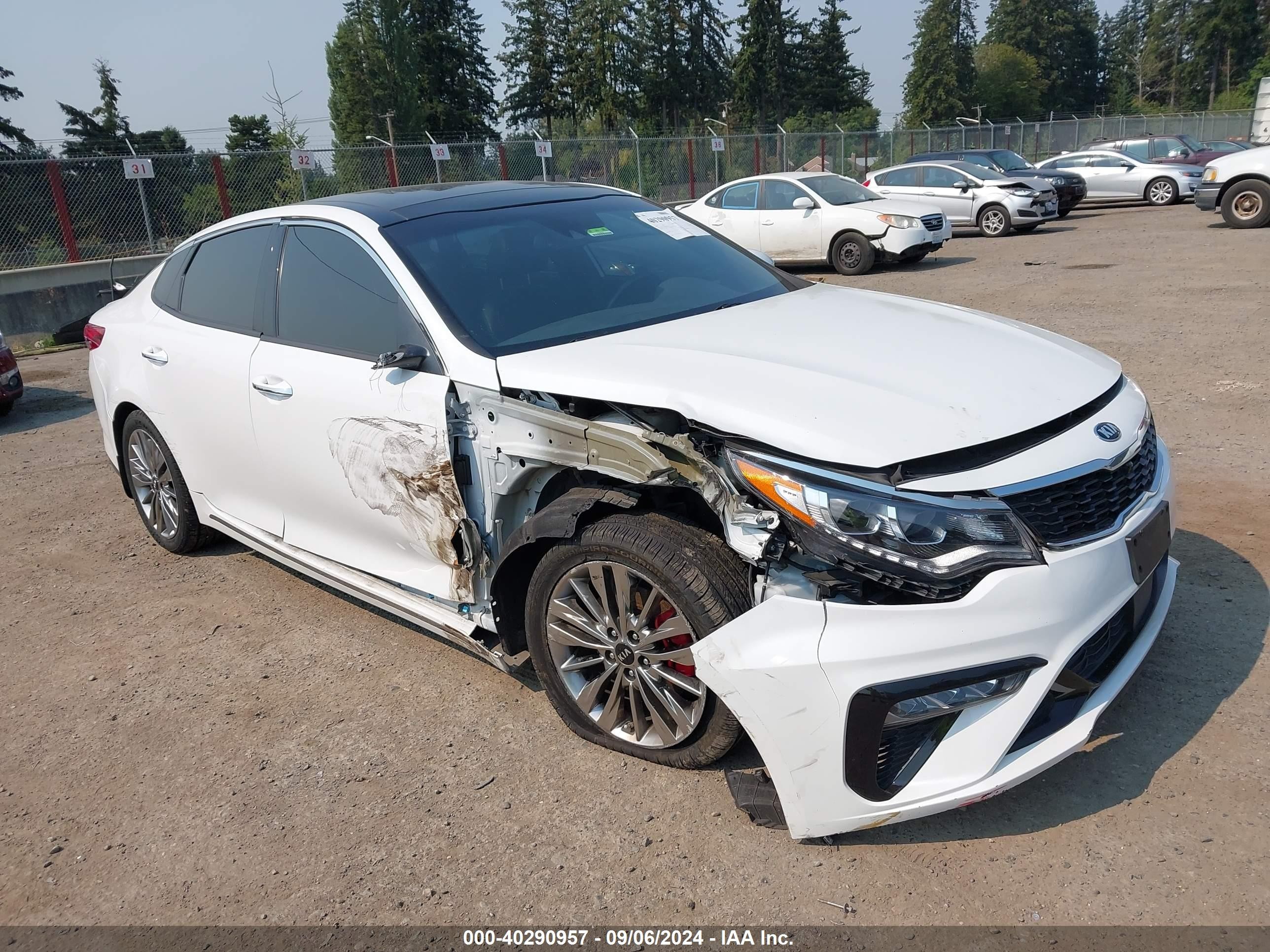 2019 Kia Optima SX, VIN 5XXGV4L21KG296300 — Side