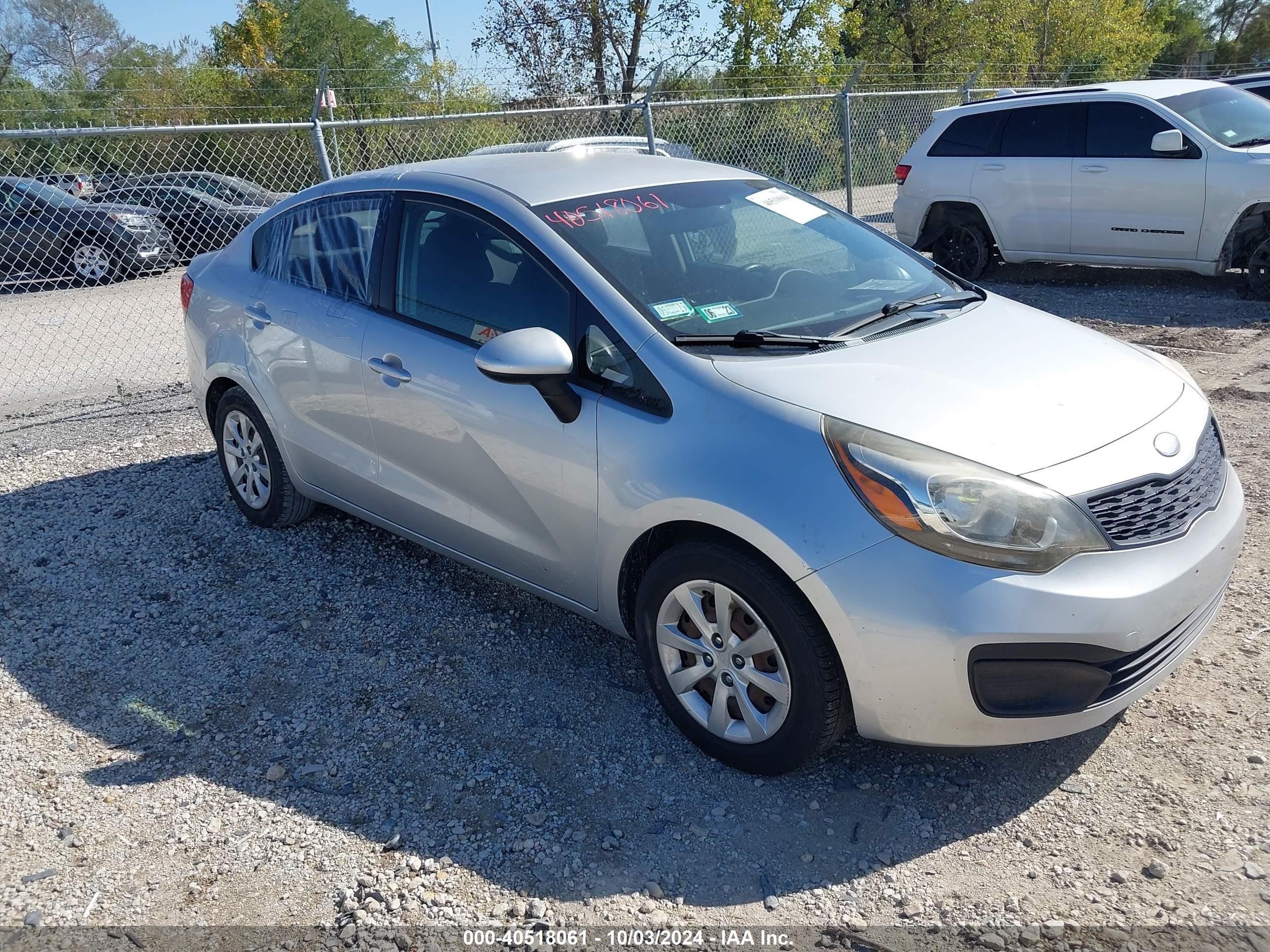2013 Kia Rio LX, VIN KNADM4A35D6219042 — Theft recovery