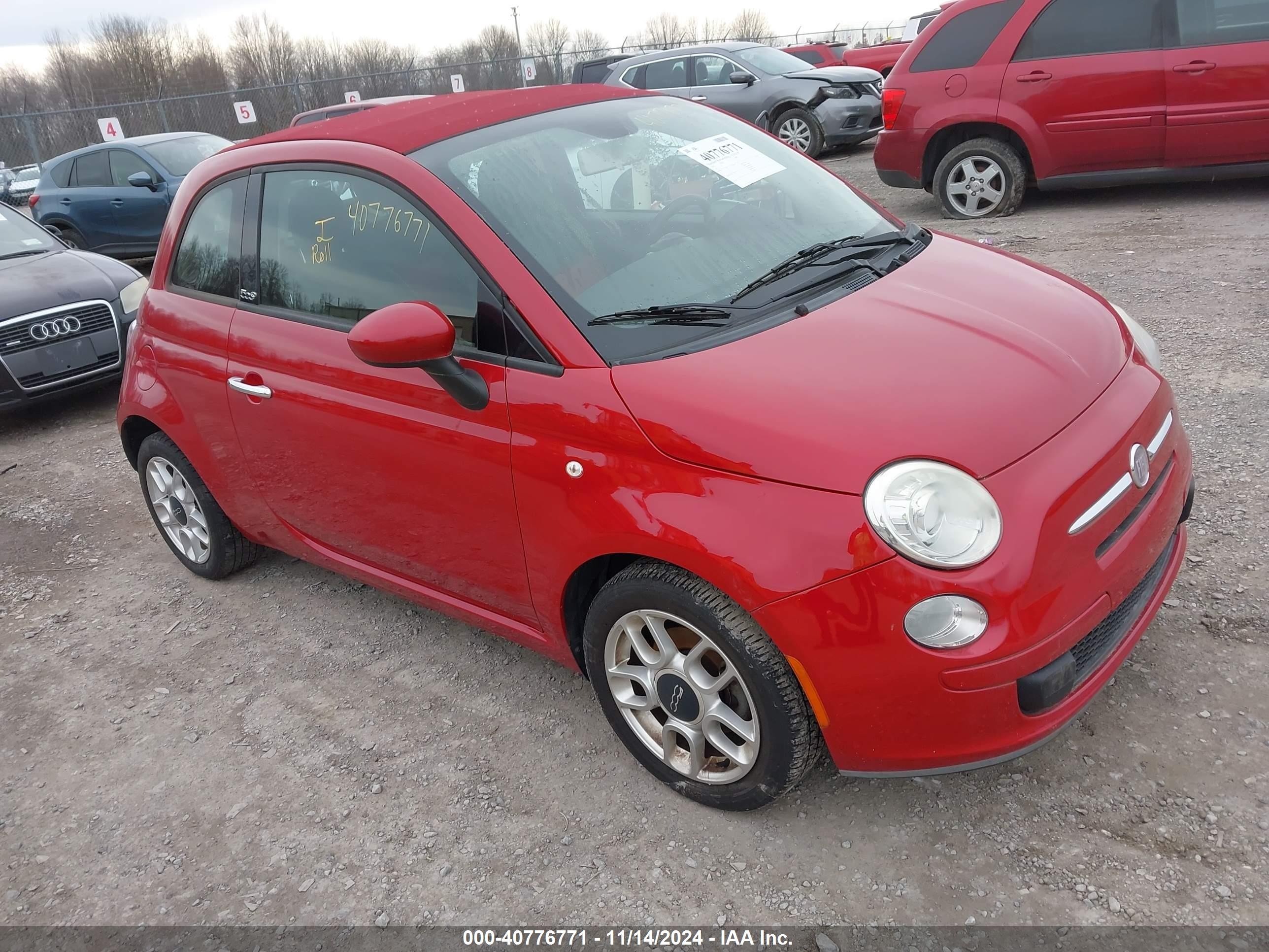 2012 FIAT 500 Pop, VIN 3C3CFFDR9CT339830 — Fresh water flood
