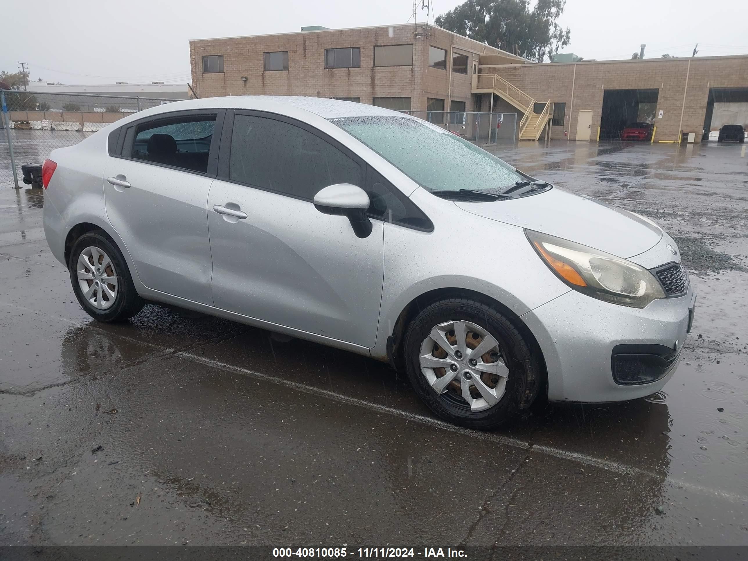 2013 Kia Rio LX, VIN KNADM4A33D6213742 — Rear end