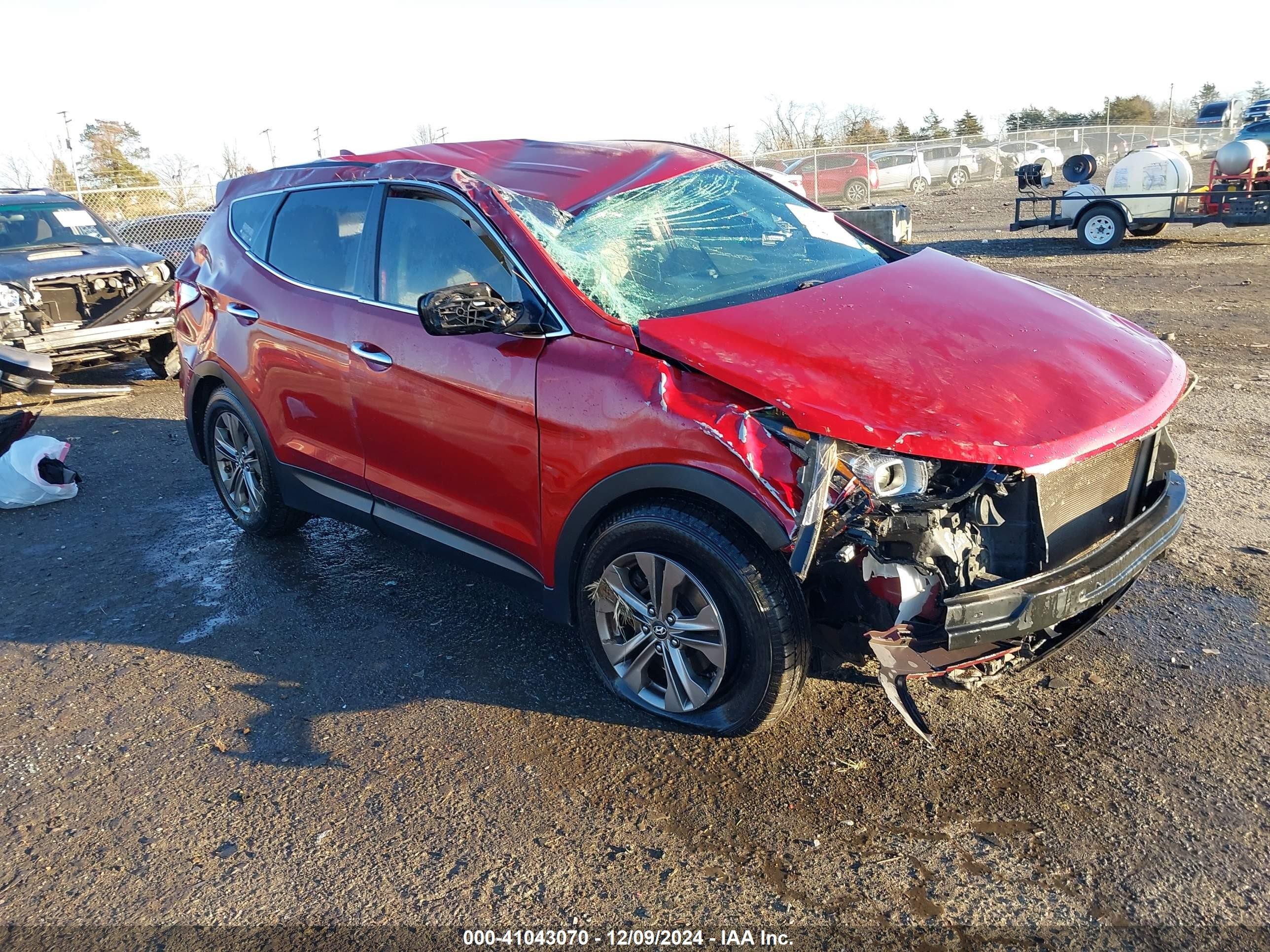2013 Hyundai Santa Fe Sport, VIN 5XYZT3LB6DG072401 — Rollover