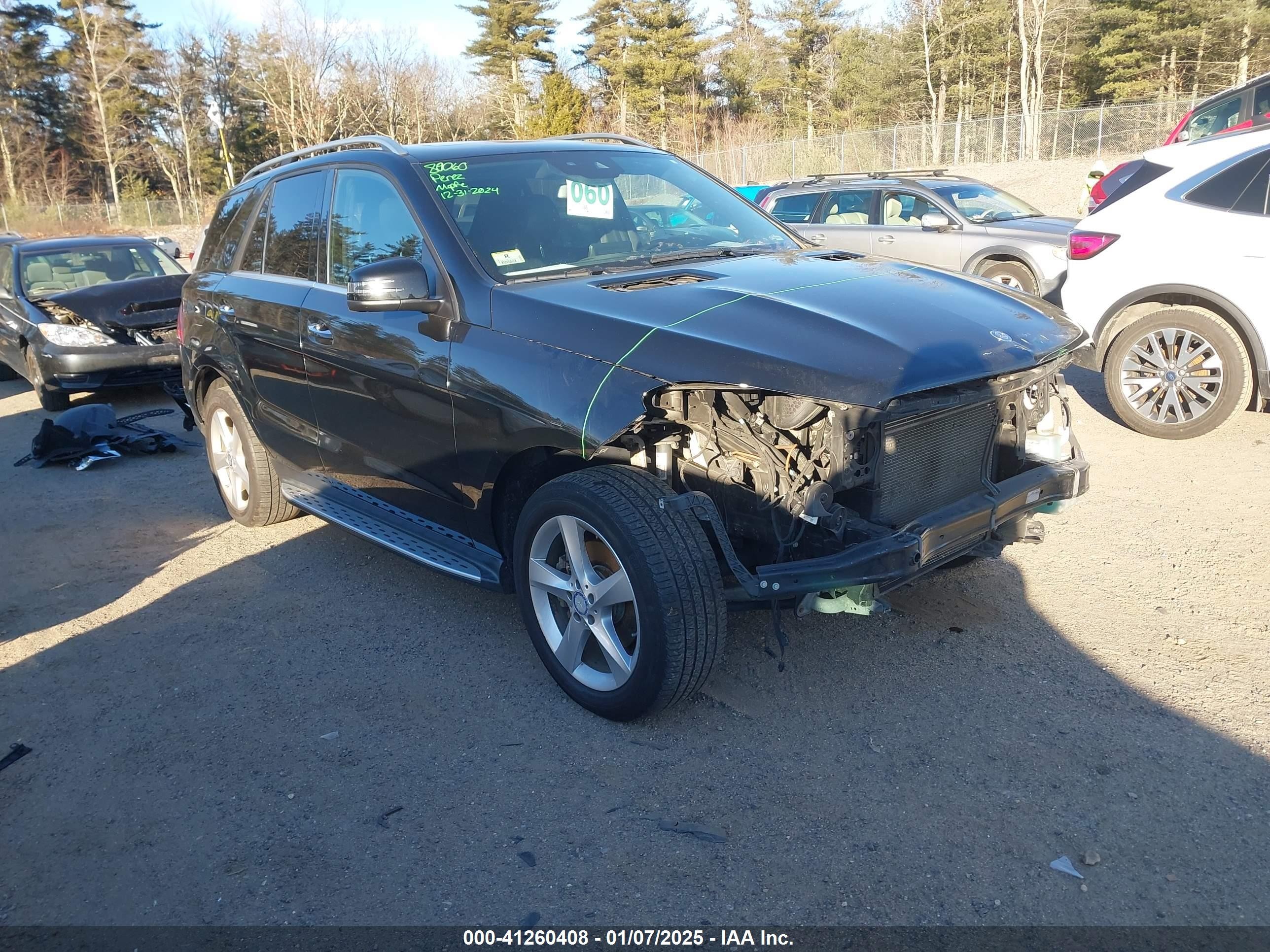 2017 Mercedes-Benz GLE 350, VIN 4JGDA5HB6HA854364 — Front end