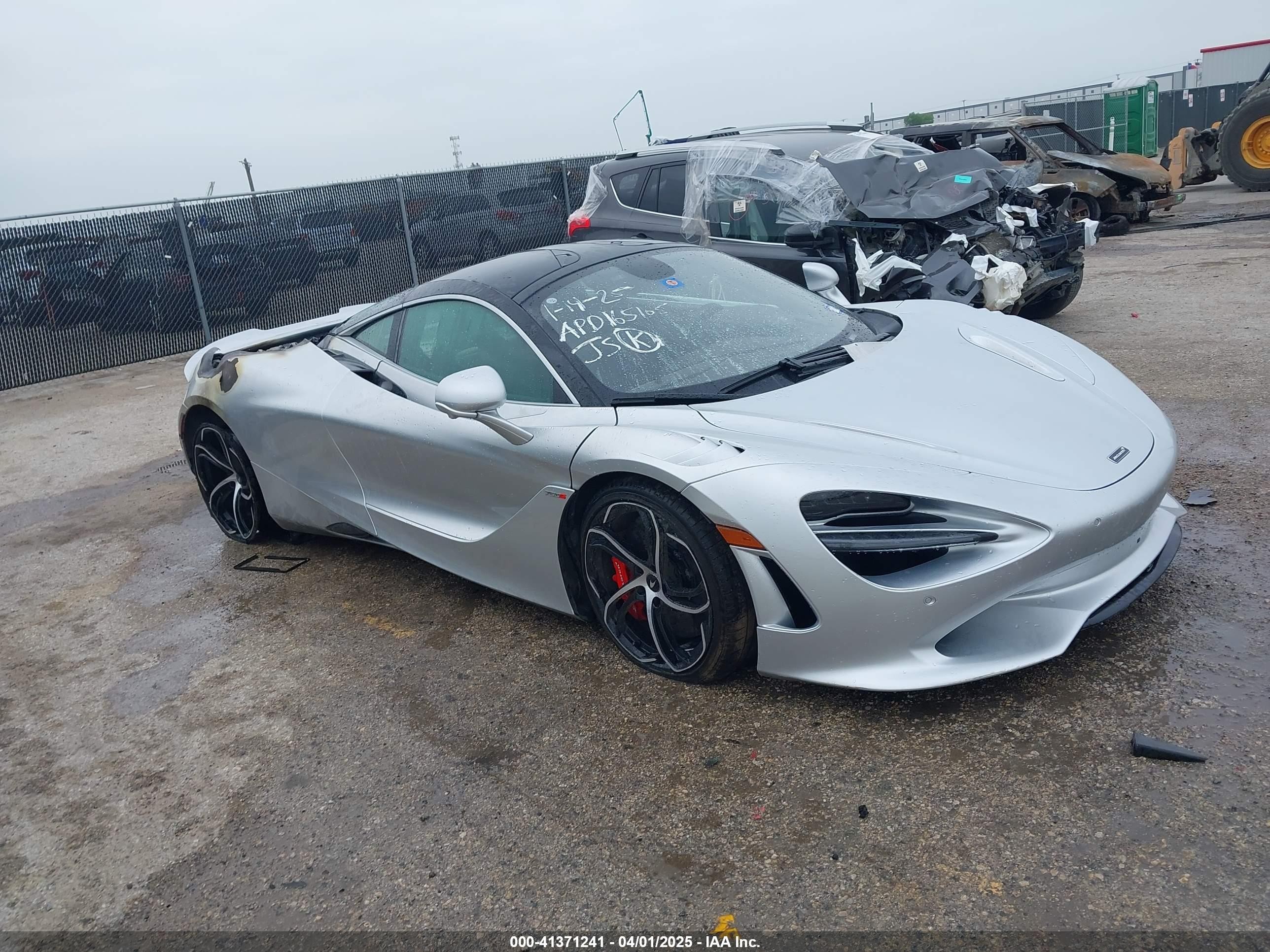 2024 McLaren 750S, VIN SBM14ACA0RW008328 — Engine fire