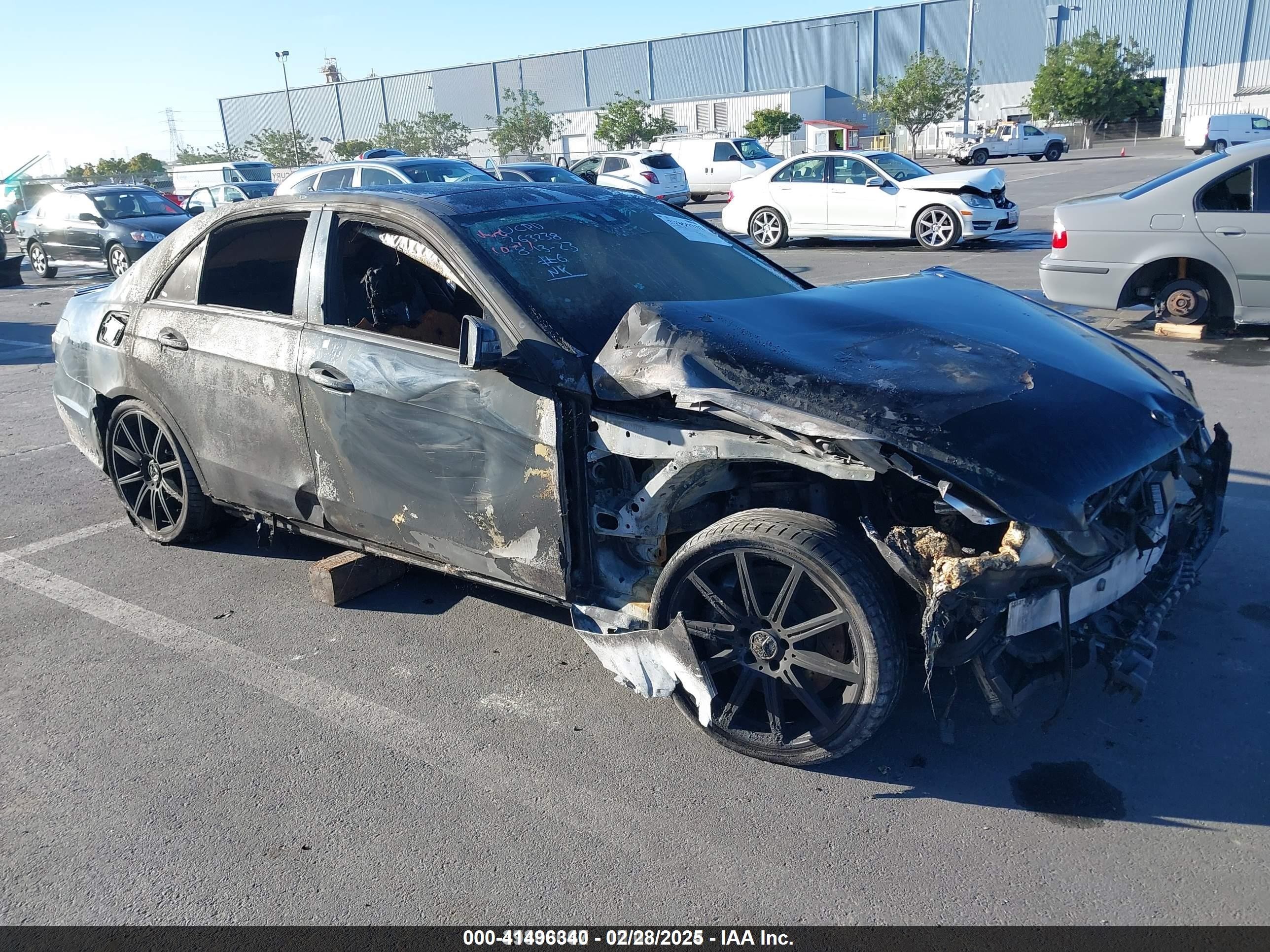 2012 Mercedes-Benz E 63 AMG, VIN WDDHF7EB9CA587288 — Interior fire