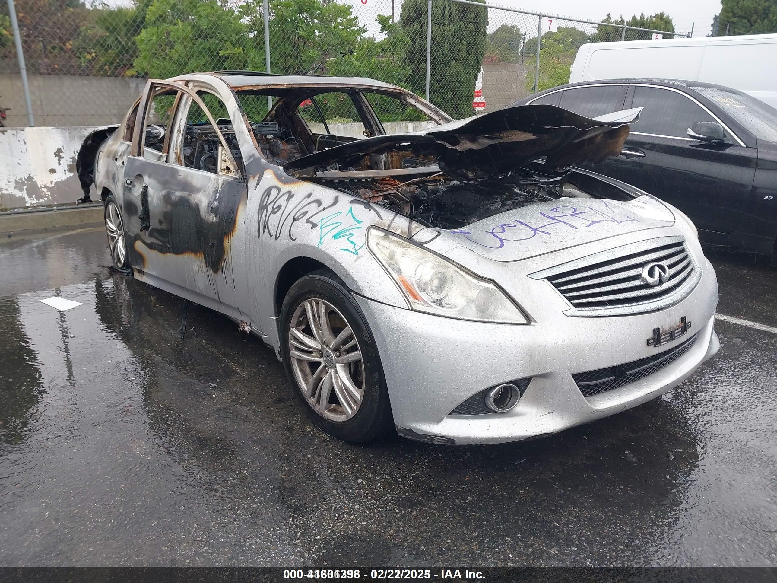 2012 Infiniti G37 Journey, VIN JN1CV6AP4CM932084 — Interior fire