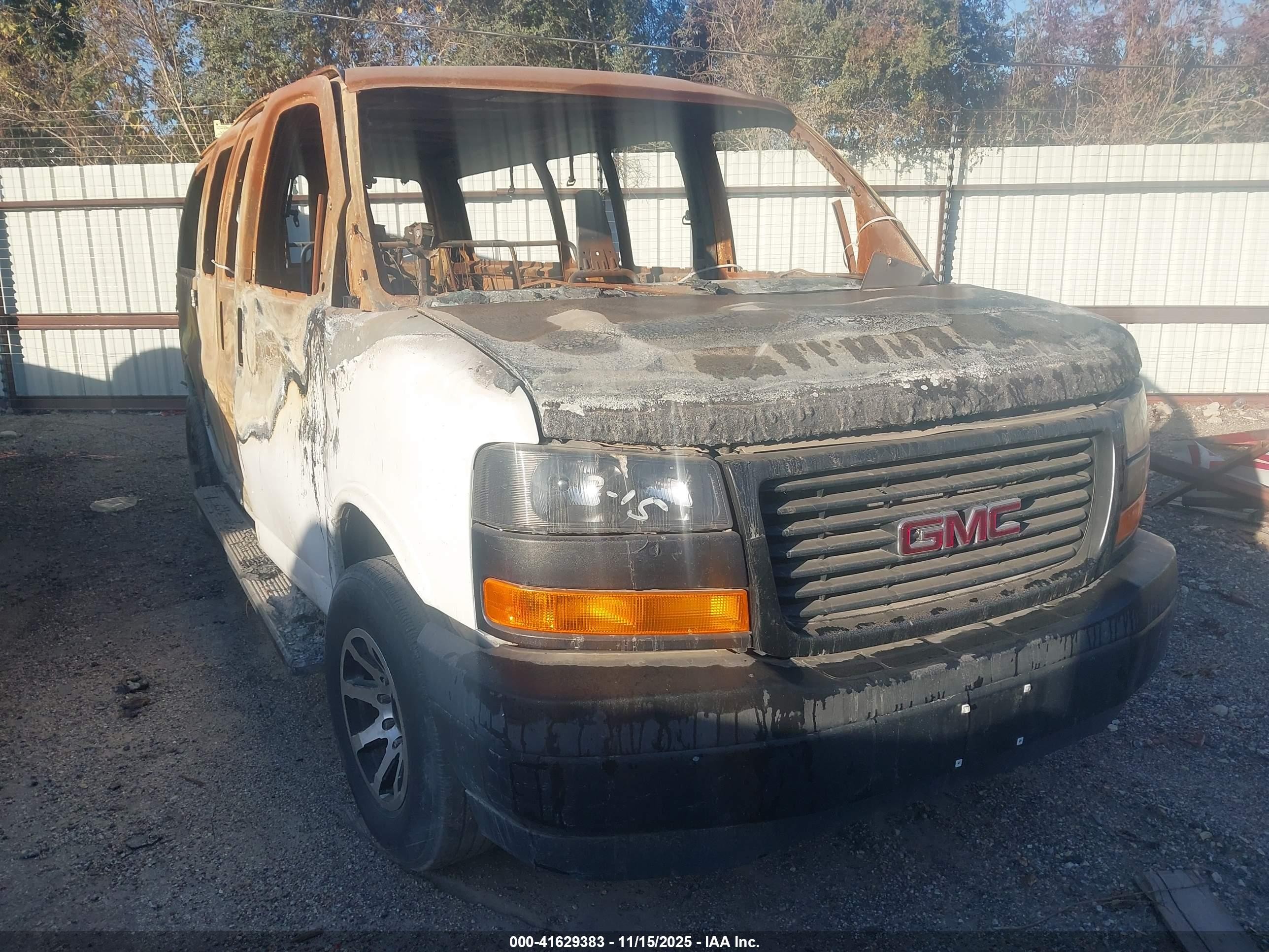 2018 GMC Savana, VIN 1GJW7EFP6J1161559 — Engine fire