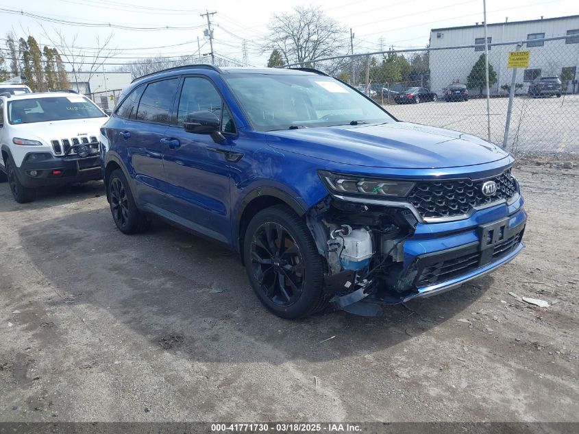 2021 Kia Sorento SX, VIN 5XYRK4LF1MG073547 — Фото с аукциона