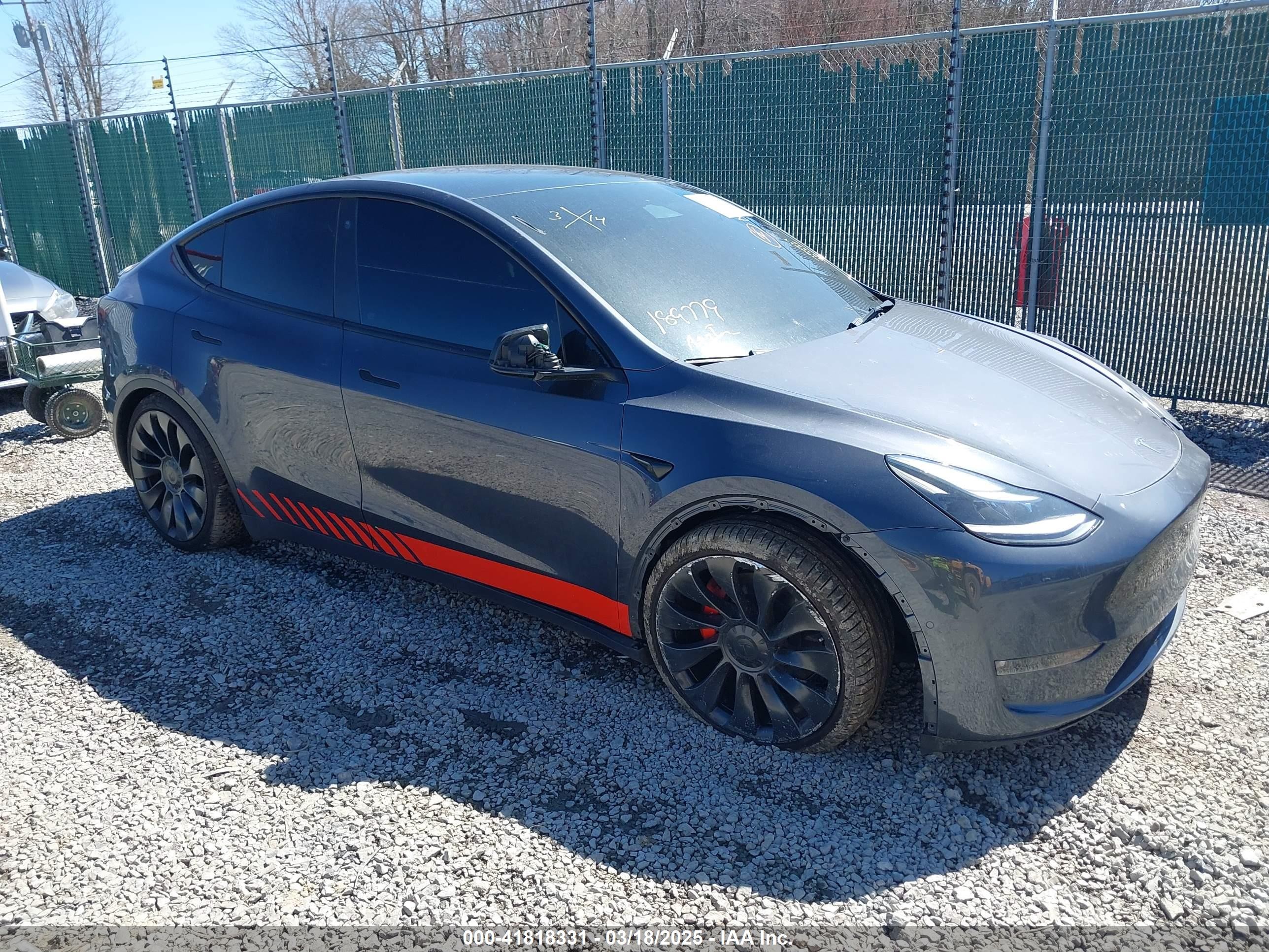 2021 Tesla Model Y Performance, VIN 5YJYGDEF1MF268405 — Repossession