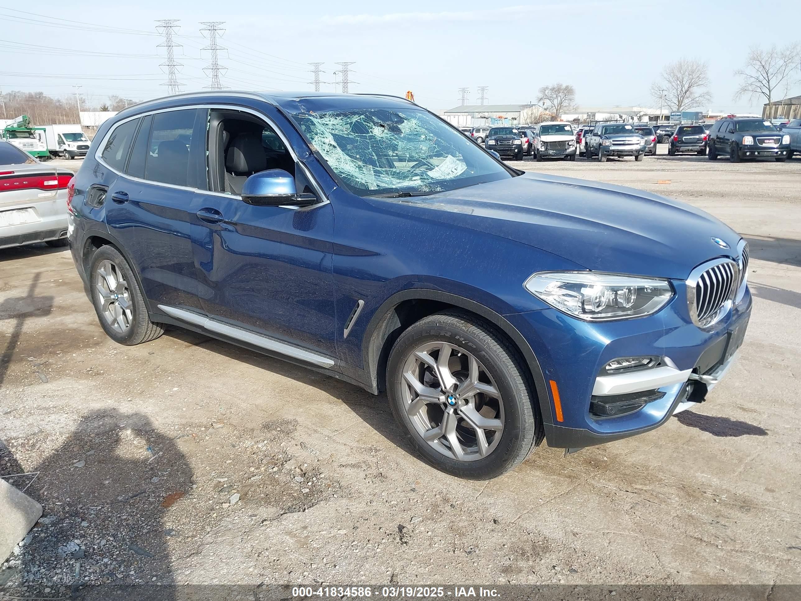 2021 BMW X3 xDrive30i, VIN 5UXTY5C08M9G21116 — Storm