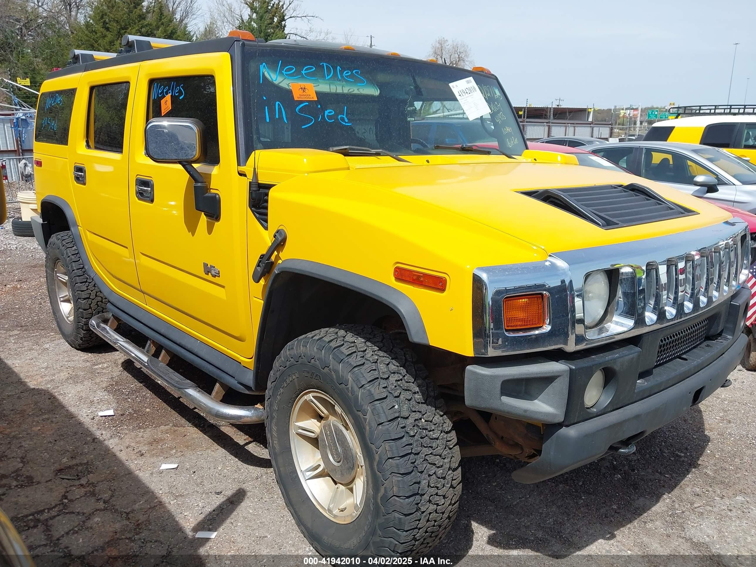 2005 Hummer H2 SUV, VIN 5GRGN23UX5H122866 — Biohazard / chemical