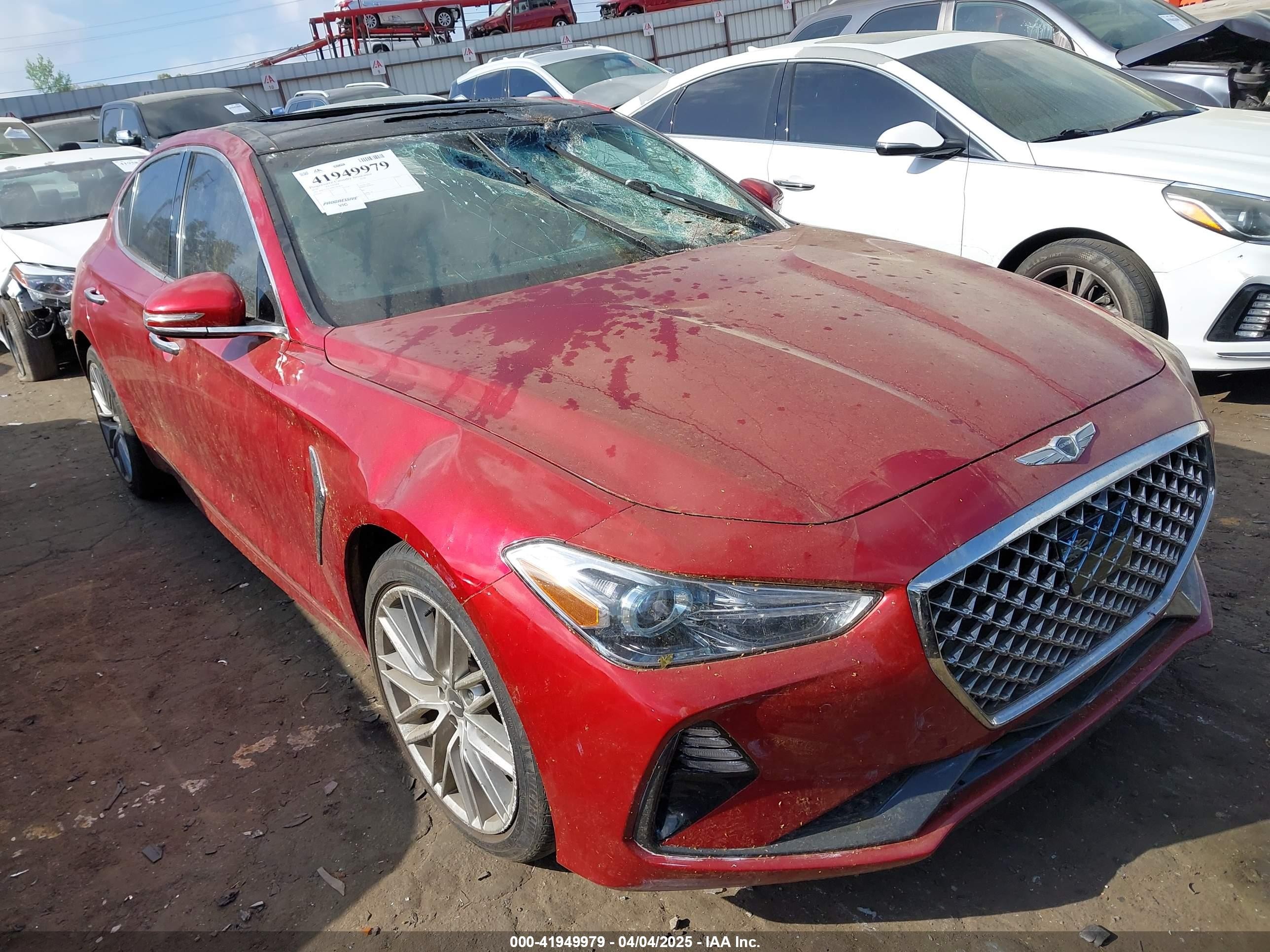 2020 Genesis G70 2.0T, VIN KMTG34LAXLU062859 — Roof