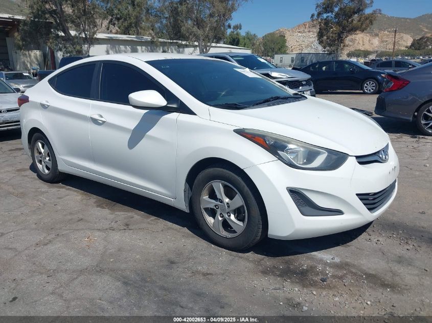 2014 Hyundai Elantra SE, VIN 5NPDH4AE5EH516442 — Normal wear