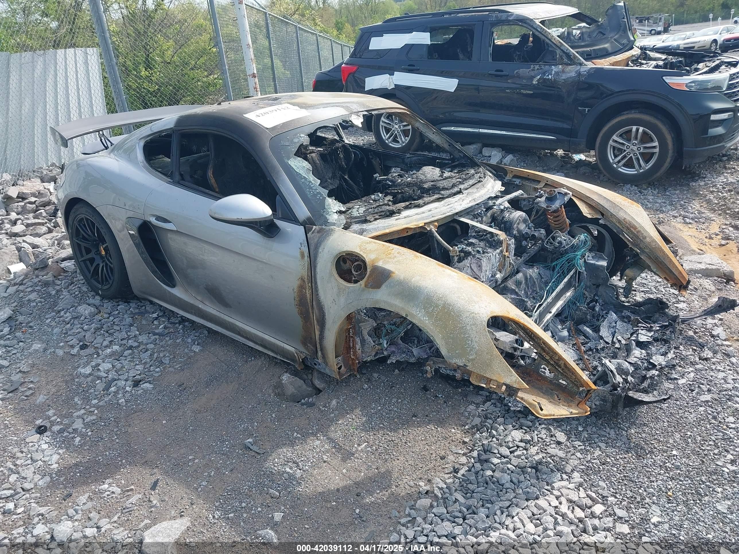 2017 Porsche 718 Cayman, VIN WP0AA2A89HS270863 — Burn