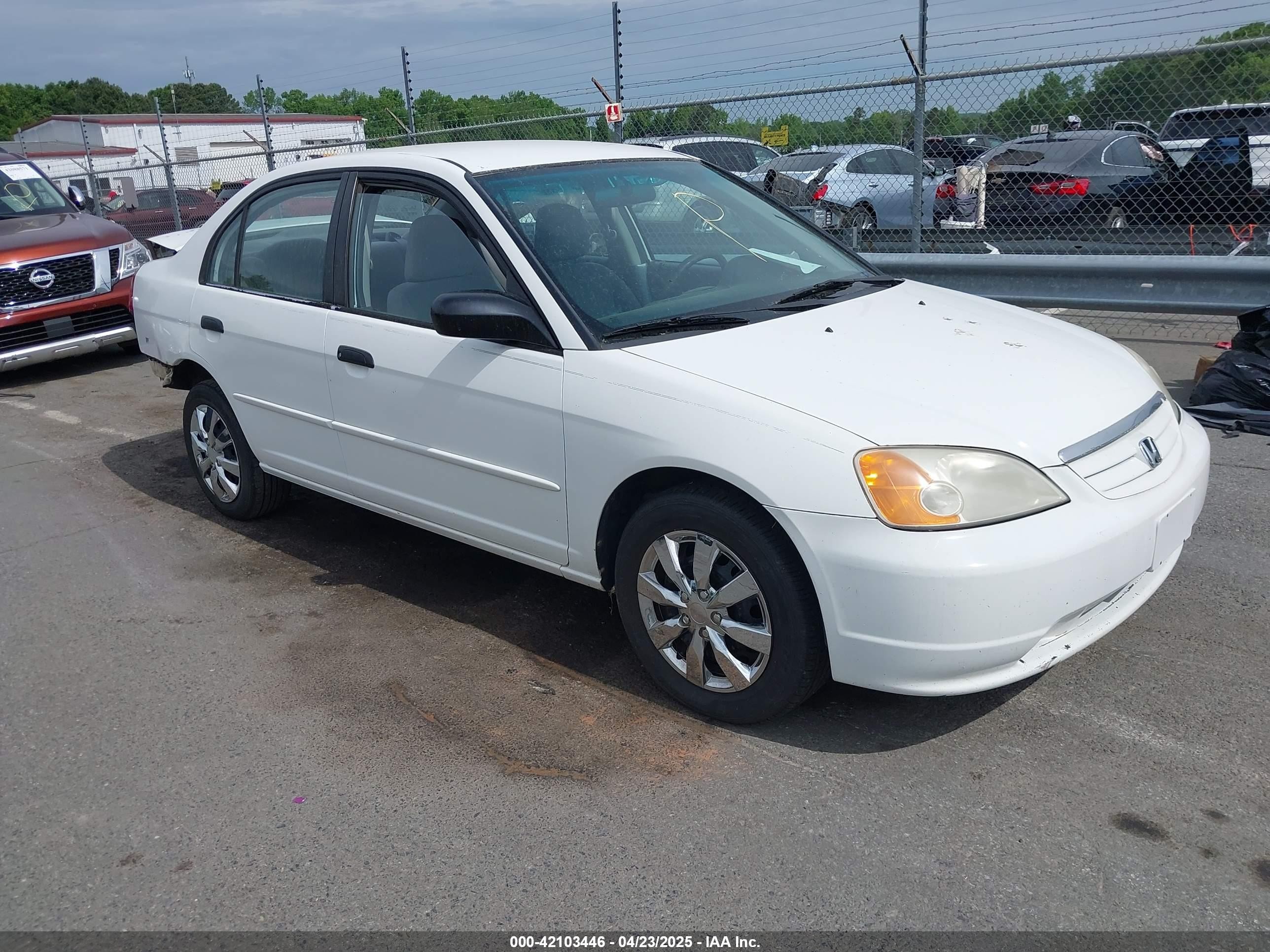 2001 Honda Civic LX, VIN 1HGES16591L038059 — Rear end
