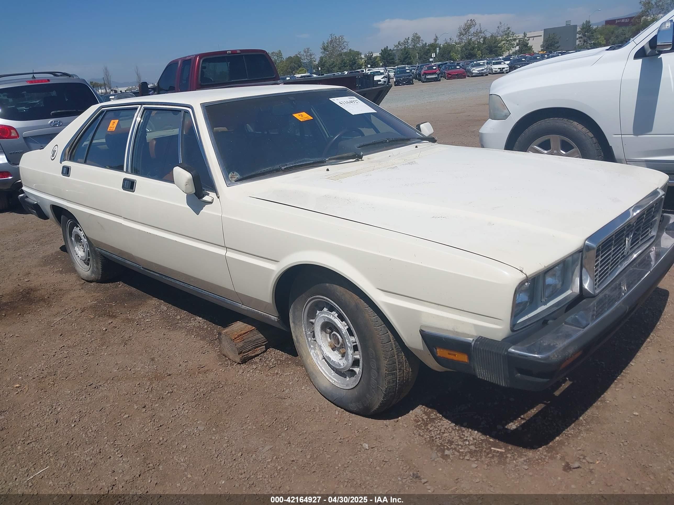 1985 Maserati Quattroporte, VIN ZAMBC1103FA305124 — Biohazard / chemical