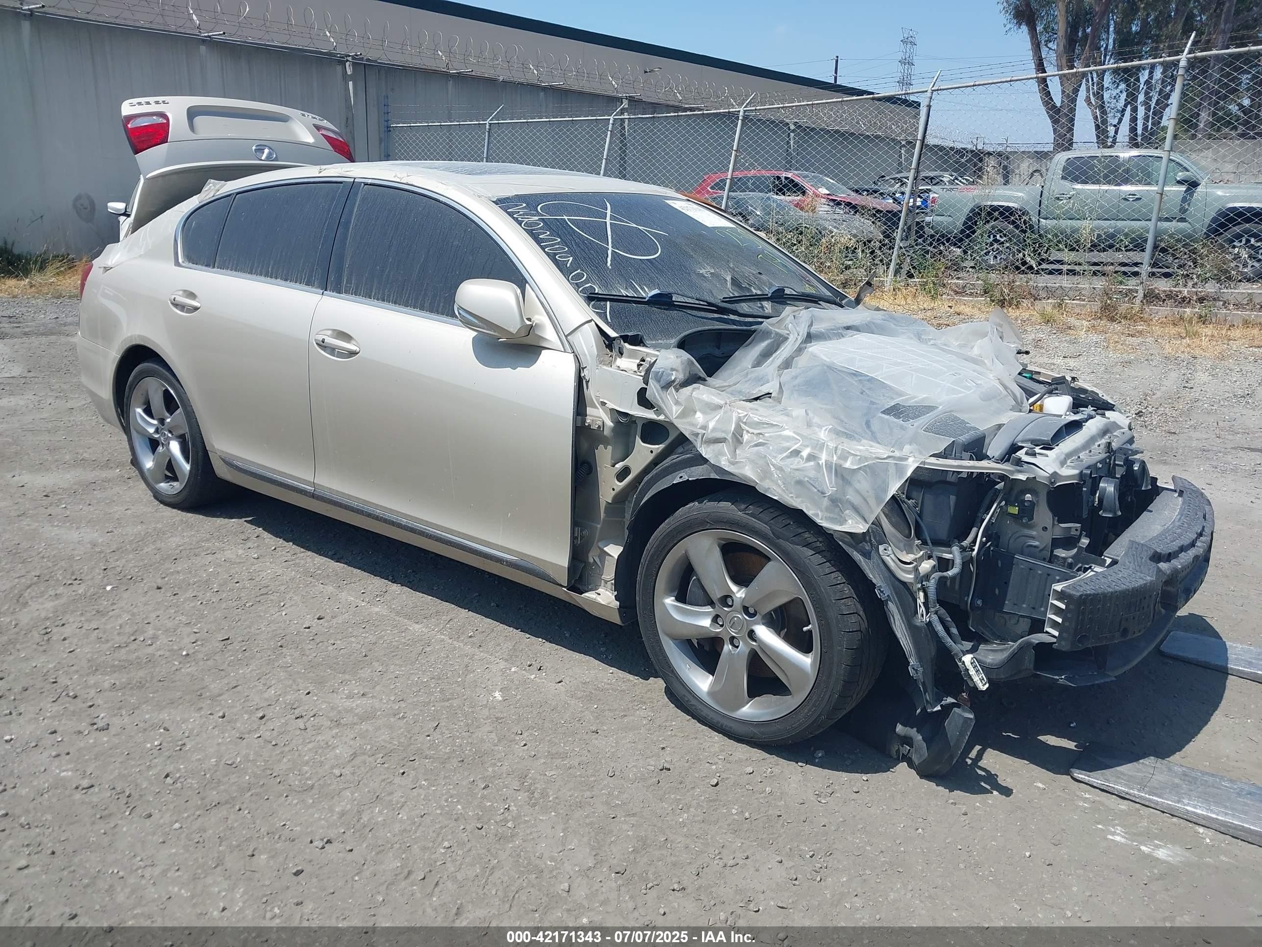 2010 Lexus GS 350, VIN JTHBE1KS8A0047730 — Stripped